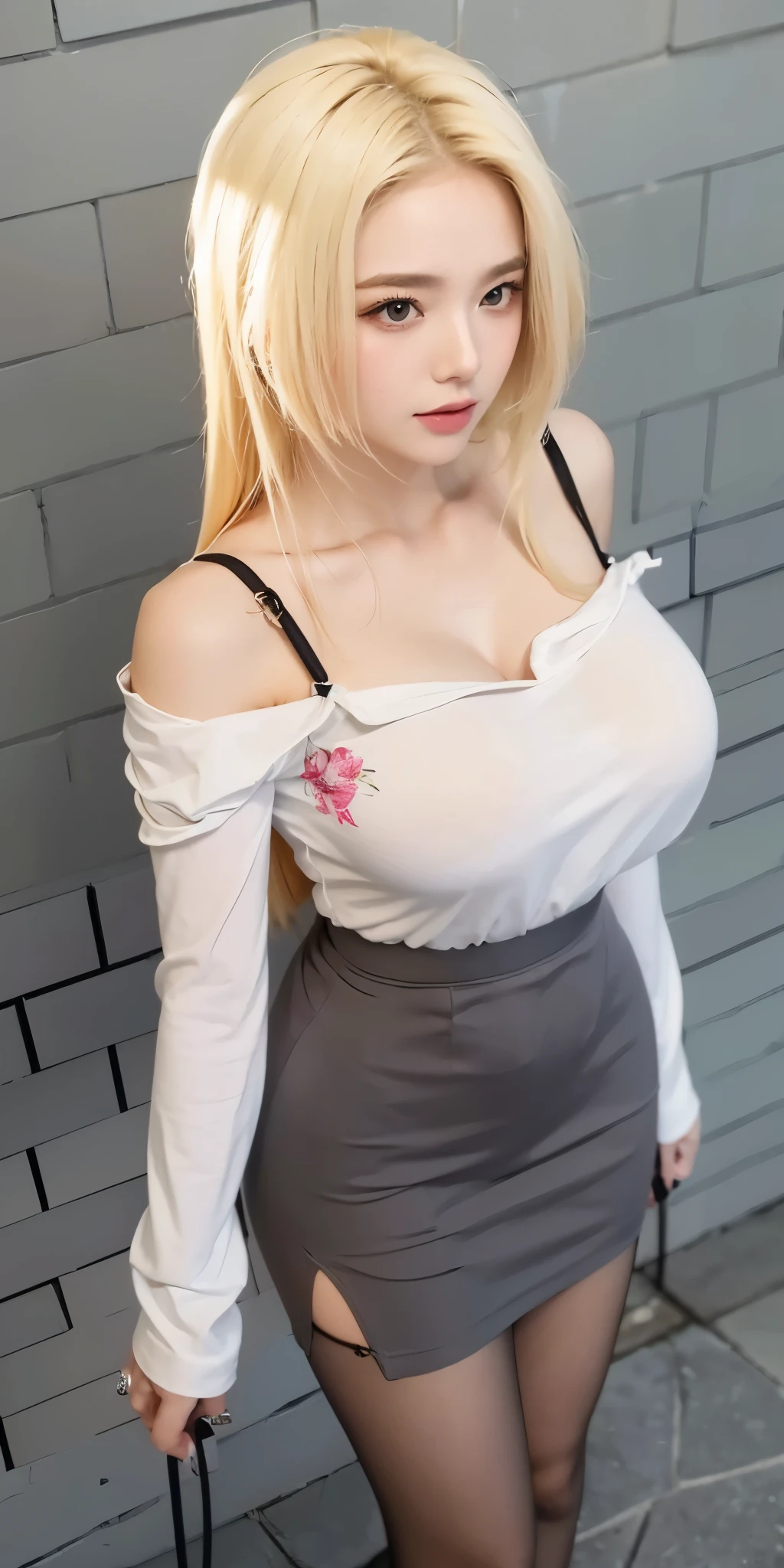 1girl,big breast , blonde hair, black eyes,high quality, ultra detailed, masterpiece, realistic, clothes