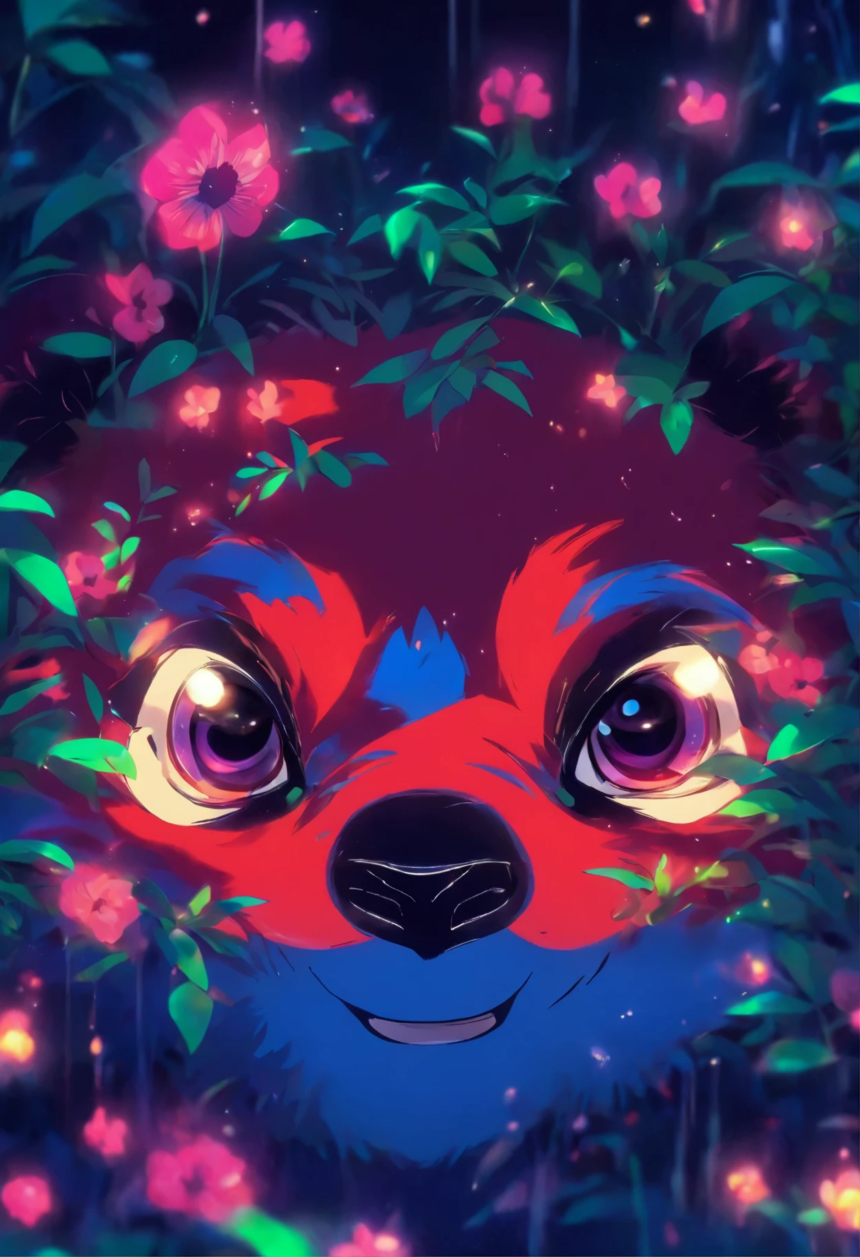 Ein niedlicher Panda,has big eyes,Rouge,faul,greet,Hohe Detailgenauigkeit, weisser hintergrund