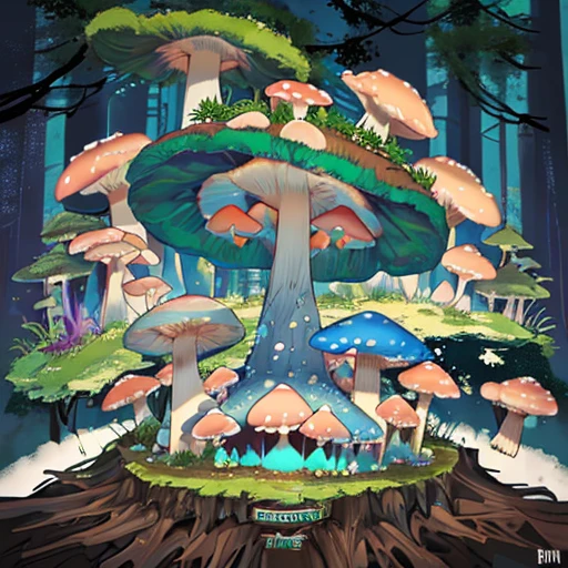 mushrooms and gnomes are gathered around a mushroom like structure, cubensis, rob mcnaughton, fungal god, by Joe Fenton, mycologist, symmetrical epic fantasy art, by David B. Mattingly, official artwork, magic mushrooms, magic mushroom, by Brian Despain, wide angle fantasy art, by Todd Lockwood, joe gb fenton