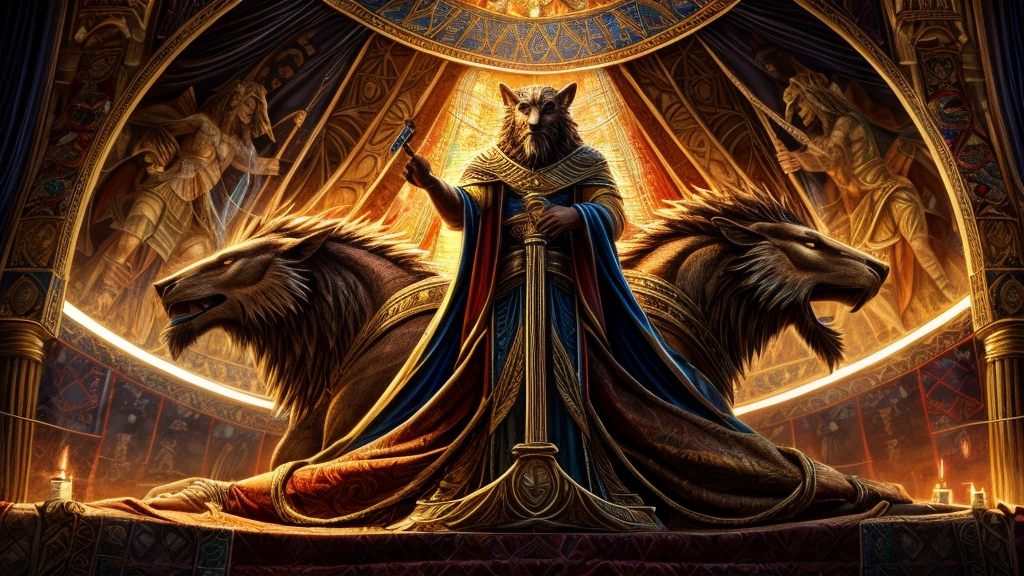 "An epic tapestry of redemption with intertwined threads representing different biblical stories. Highlight magnificent colors and points of light, evoking a grand tone."