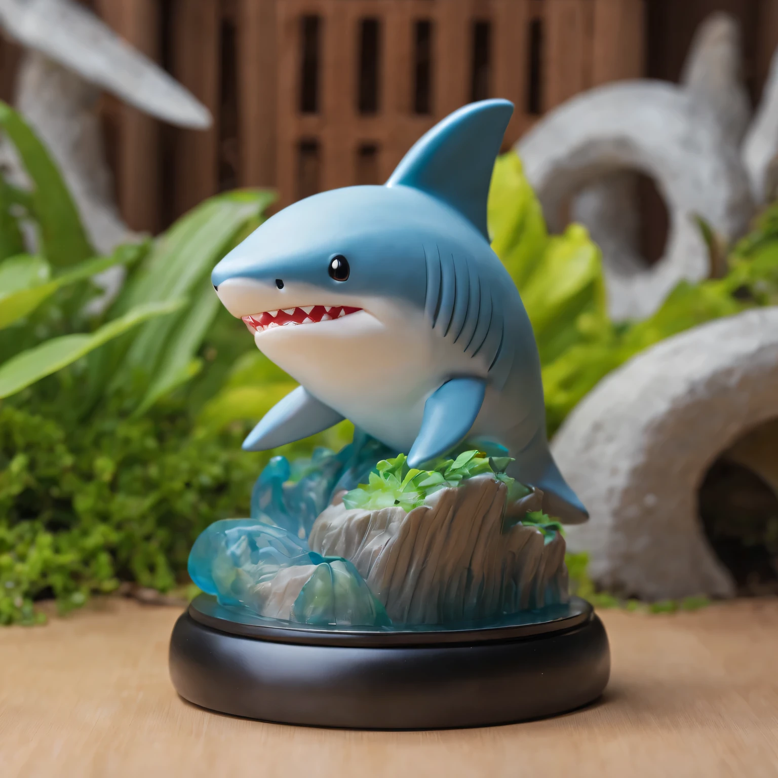 masterpiece, best quality,Blind box toy style, Ghibli style colors, from the side, atmospheric perspective, F/1.8, ultra high definition, masterpiece, precise, high detail, high quality, high resolution, shark, meditation, hands crossed, China Xiangyun, About, flowing,