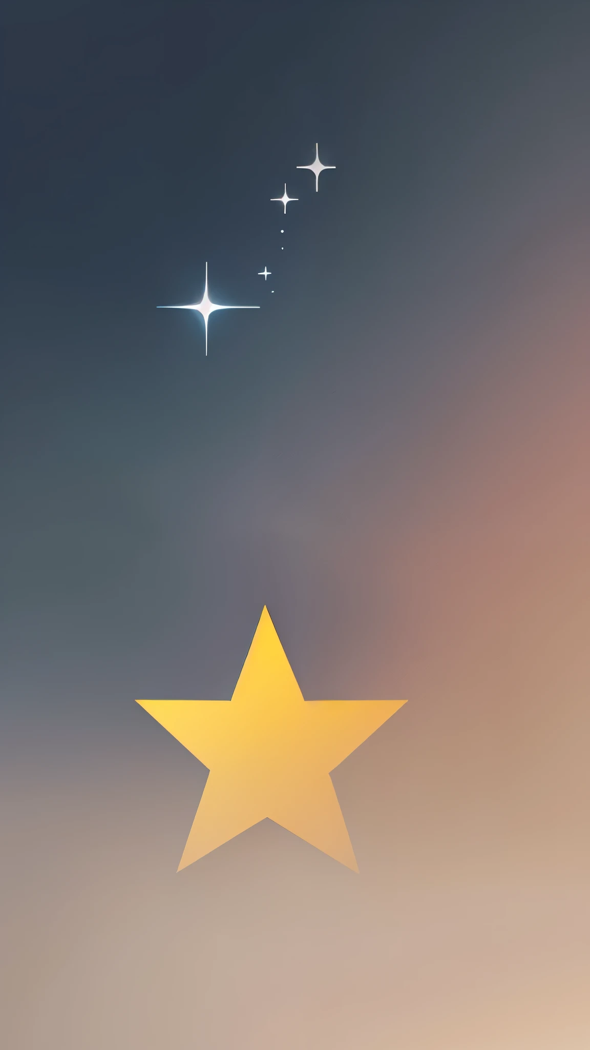 CREATE 5 STARS IN A HORIZONTAL LINE SLIGHTLY CURVED DOWNWARDS