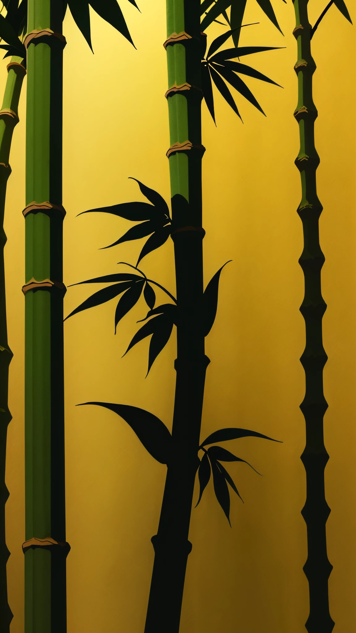 simple_wallpaper, bamboo_leaves, silhouette,