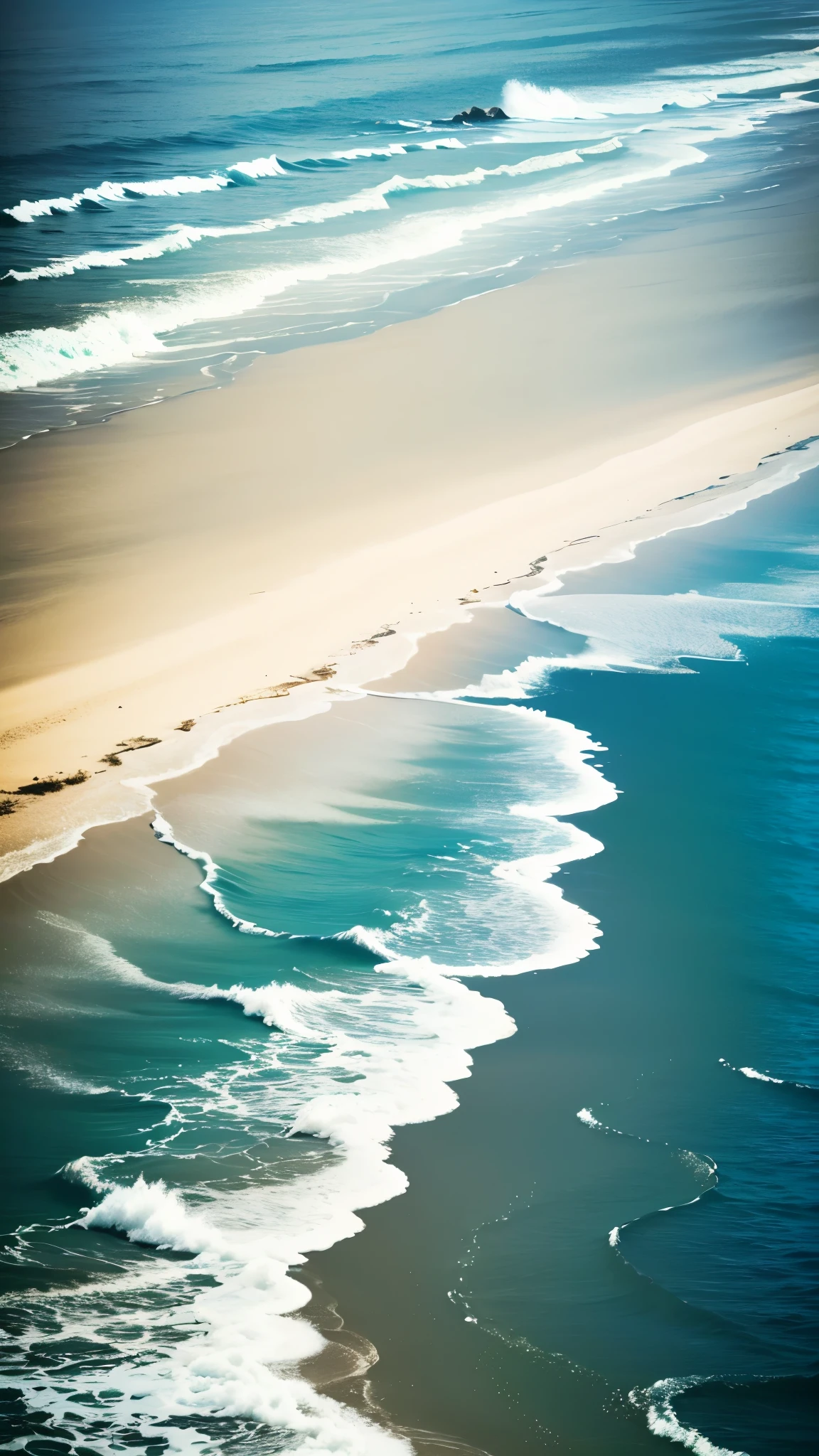 simple_wallpaper, beach, blue_gradation,