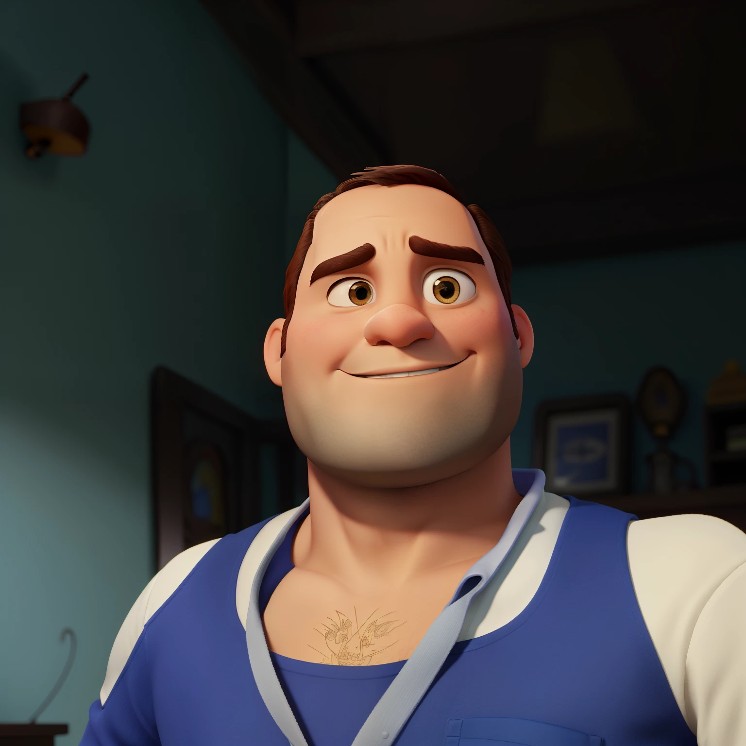Um homem estilo disney pixar, alta qualidade, melhor qualidade 