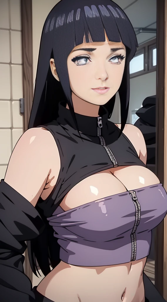 ，Kirschblütenwald, (Hohe Detailgenauigkeit:1 1), Raues Gesicht, natural skin, High quality, , Naruto hinata，Ein rosahaariger, detailliertes Haar，purple eyes，（big :1.4），（:1.5），Auslaufen aus der Schulter，，（smil:1.2），Rot im Gesicht sein，（Spaltung:1.4）， Figur，Perfect body，gorgeous eyes, (detailliertes Gesicht und Augen), (Das Gesicht: 1 2), Noises,extra, Echtes Foto, ..................PSD, Lampenfilm-Fotografie, Scharfer Fokus, Kontrastreiche Beleuchtung, Empfindliche Haut, High Resolution 8K, Wahnsinnige Details, realistisch, Professionelles Fotoshooting, 8K UHD, Spiegelreflexkamera, Sanfte Beleuchtung, High quality, filmgrain, Fujifilm XT3，Zauberei，Partikel-FX,kein oberteil,cargo pants, ,,,show, blaue raute auf der stirn,arms behind back, Crop-Top