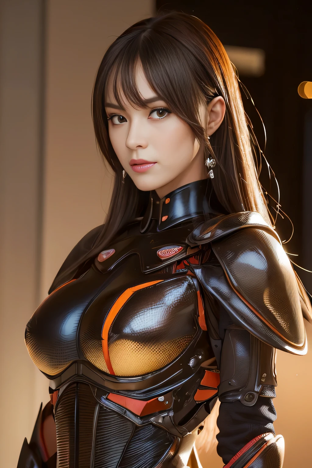 (High resolution,masterpiece,highest quality,Very detailed CG, anime, official art:1.4), realistic, photograph, amazing detail, all complicated, luster and luster,great many layers, 8k wallpaper, 3D, sketch, cute, figure,( alone:1.4), perfect female proportions,villain&#39;s daughter, (Fusion of dark brown cockroach and lady:1.4), (brown cockroach form lady:1.2), (brown cockroach woman:1.2), (Fusion:1.2), (alone:1.4), (evil smile:1.2), muscular, abs, (Cockroach brown exoskeleton bio insect suit:1.4), (Cockroach brown exoskeleton bio insect armor:1.2), (brown transparent cockroach feathers:1.4), (brown cockroach antenna:1.3),