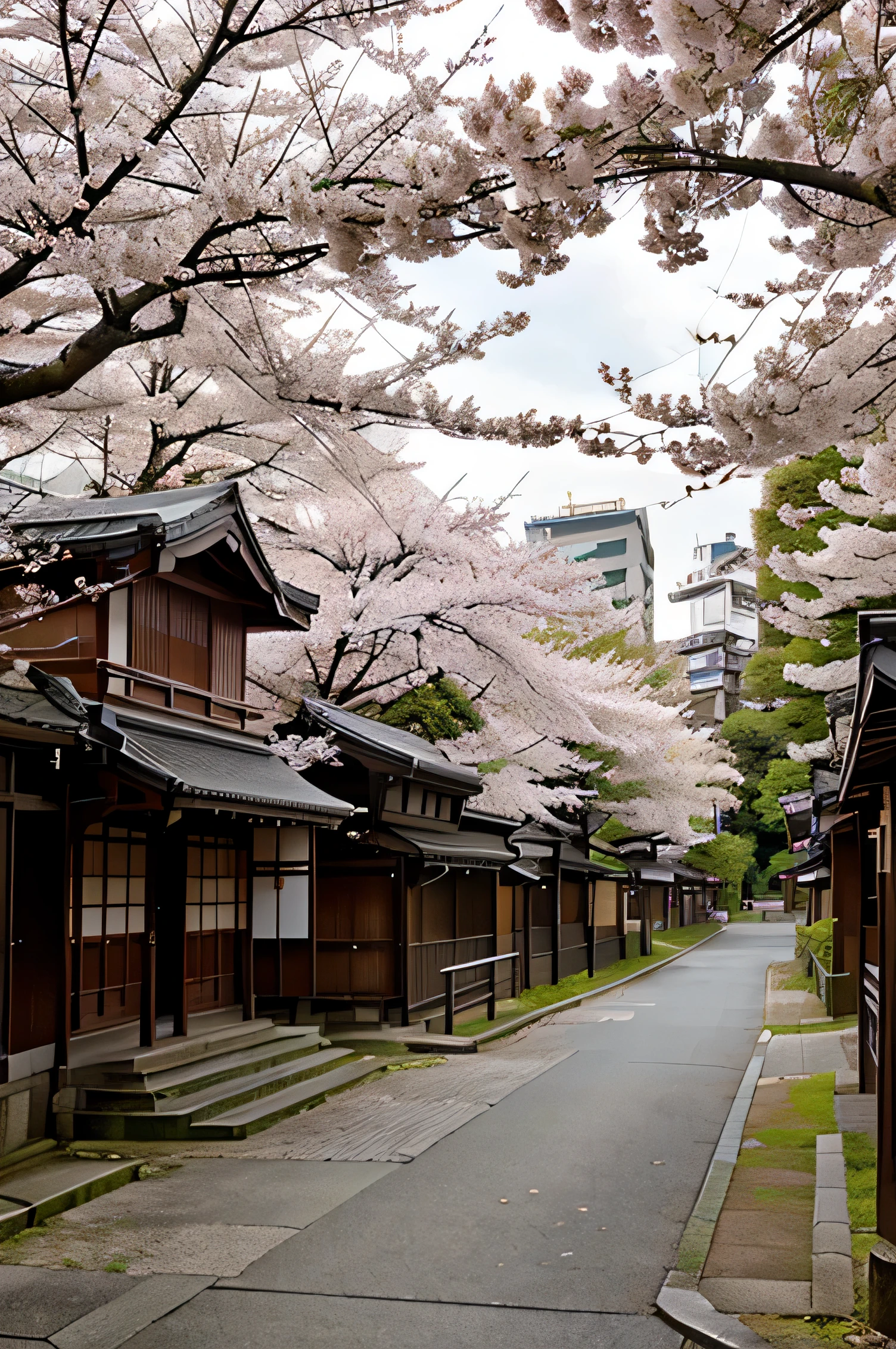 Landscape of Japan, Cerezos en flor