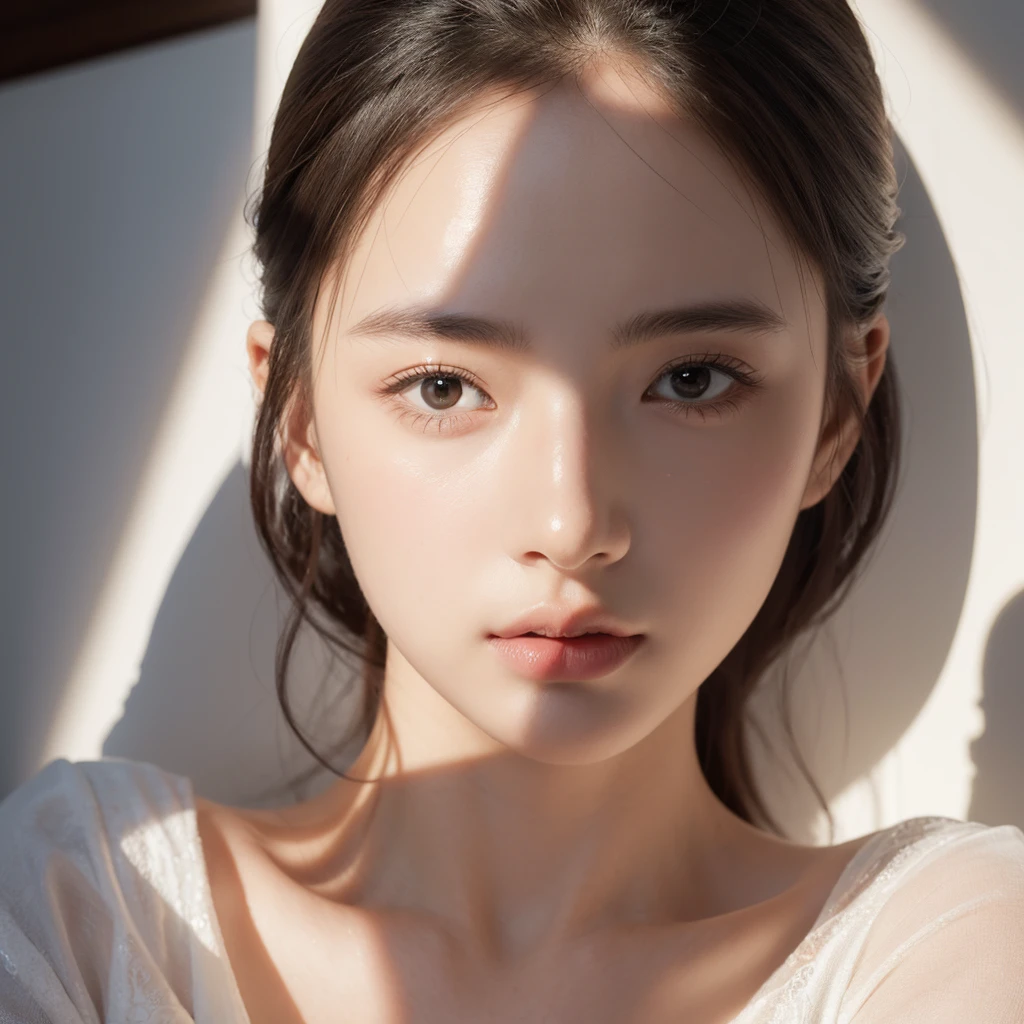Exquisite facial features，pretty face，Super detailed details，white，Sense of light and shadow