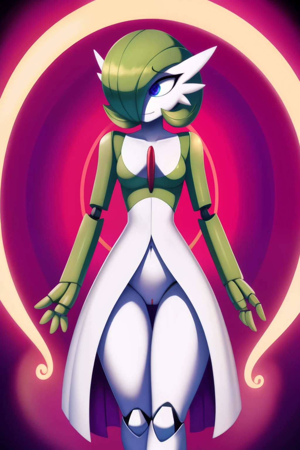 Gardevoir, empty eyes, spiral eyes, enchanted, entranced, hypnotized, robot joints