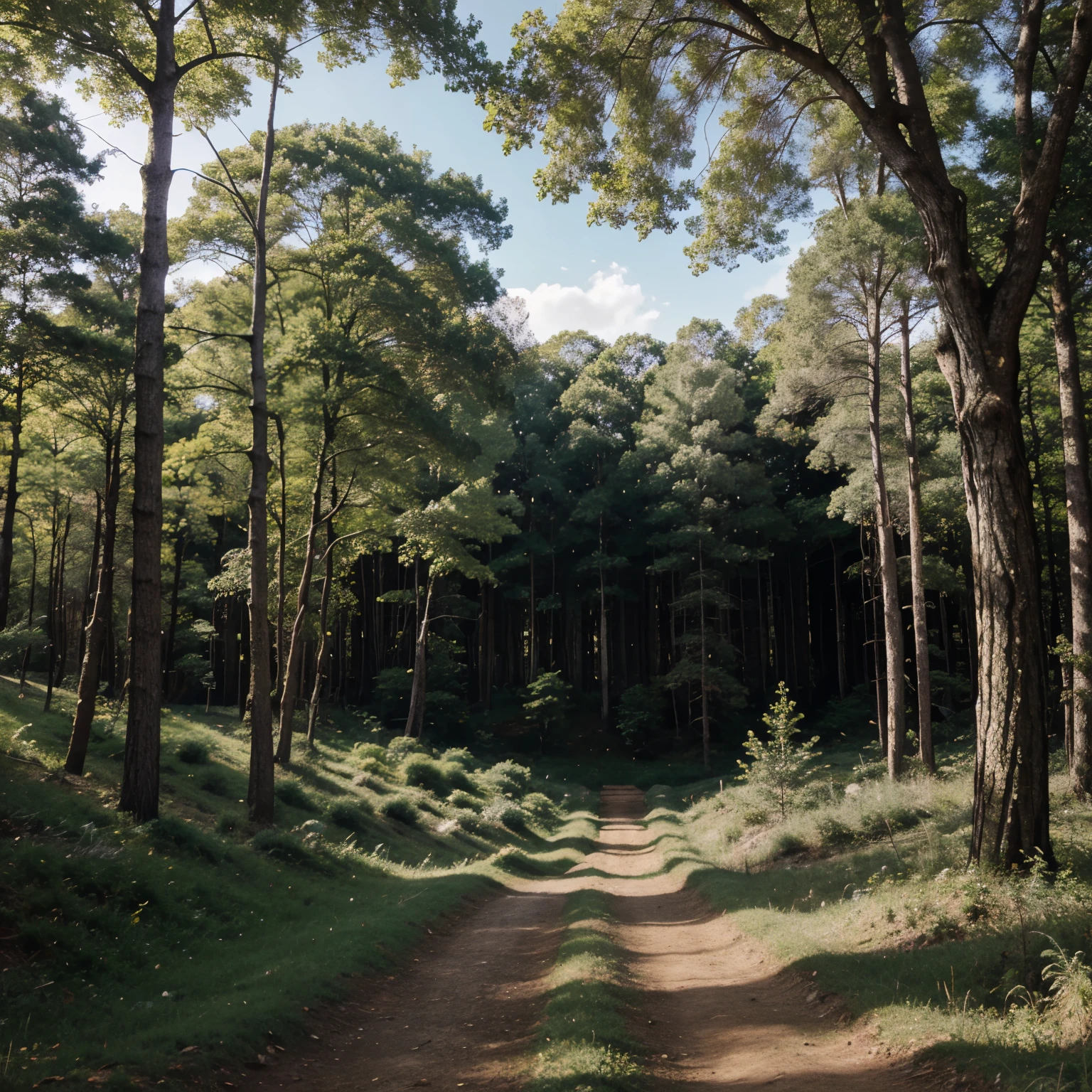 Cartoon forest views 