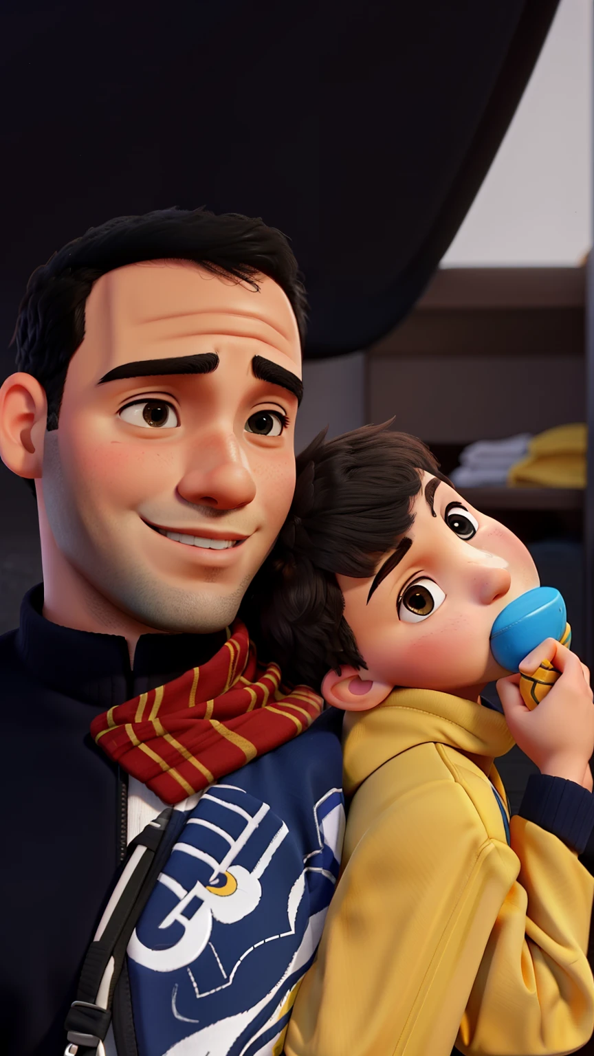 pai e filho, Pai de 22 anos e filho de 2 anos