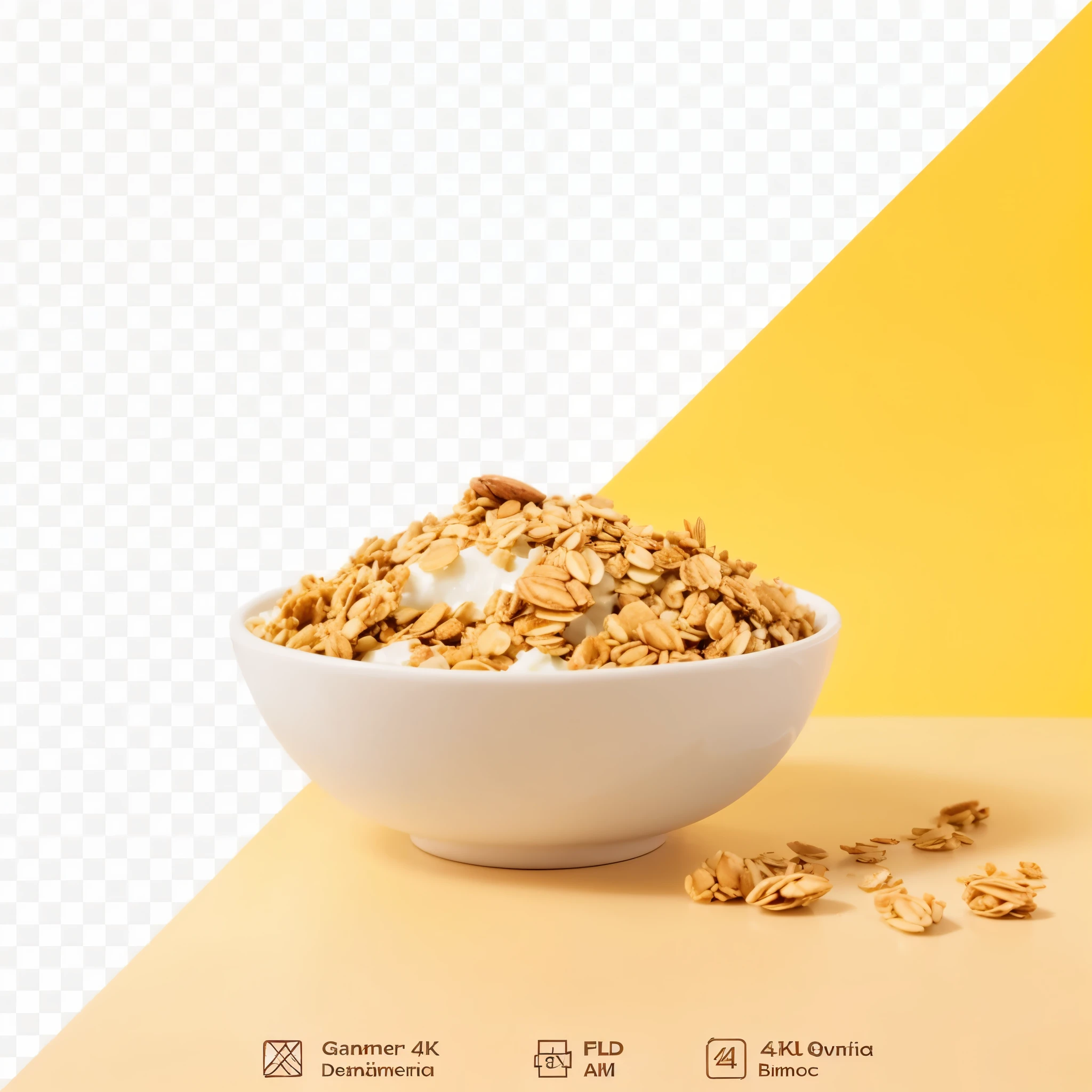 Granola, deixar fundo branco apenas, melhor qualidade, 4K, full HD 