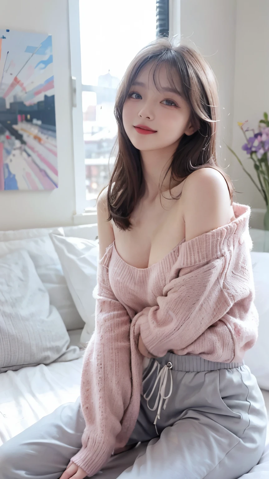 adorable, (14yo, child), japanese little girl , off_shoulder sweater, frilled skirt, twintails, sitting on bed, stretching legs, (best quality:1.0), (ultra highres:1.0) ,(photo realistic:1.2), (ultra detailed:1.0), (8k RAW photo:1.1), (suggestive smile:1.2),(pov footjob:1.2),sexy, naked, NSFW, tits, , sex, , tits was showed,  was showed, pink tits, small boobs, small body, maturbating, cum,  face, red face, raped, crying, sad face , asian girls, japanese girl, korean girl