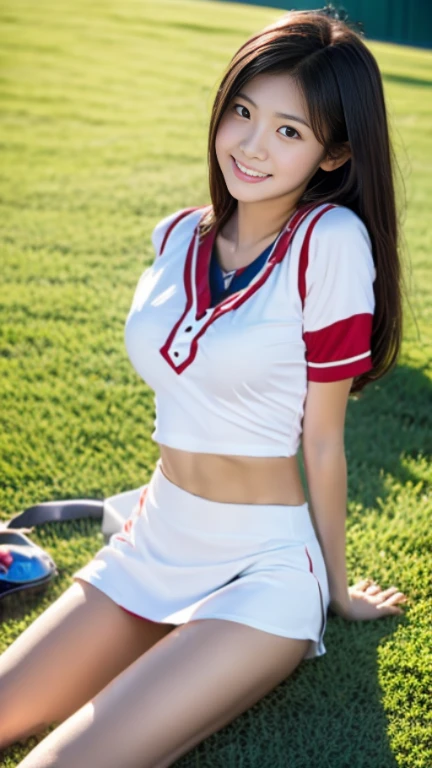 mini skirt girls Low - Angle Chia National High School Baseball Championship underwear spread legs Healthy beauty