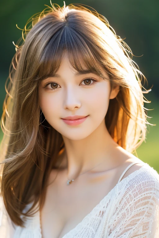 (RAW photo, best quality),(realistic, photo-realistic:1.3), masterpiece, an extremely delicate and beautiful, extremely detailed, CG, unity , 2k wallpaper, Amazing, finely detail, light smile, extremely detailed CG unity 8k wallpaper, huge filesize, ultra-detailed, highres, absurdres, soft light, (((messy hair:1.3), short bang, blonde hair, floating hair novafrogstyle)), beautiful detailed girl, detailed fingers, extremely detailed eyes and face, beautiful detailed nose, beautiful detailed eyes, long eyelashes, light on face, looking at viewer, (closed mouth:1.2), 1girl, cute, young, mature face, (full body:1.3), ((small breasts)), realistic face, realistic body, beautiful detailed thigh, (ulzzang-6500-v1.1:0.8), {costume : dress}, brown eyes

