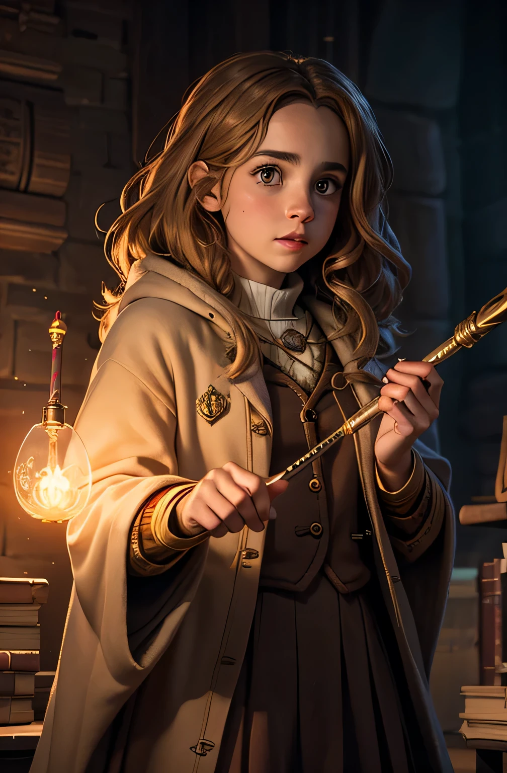 Hermione Granger e a Coruja Hermione Granger e a Coruja Hermione Granger Hermione Granger Potter Potter, Arte de Hermione Granger, Retrato de Hermione Granger, Retrato de Hermione Granger, Estilo Hermione Granger, based on Oleiro Fuller, Hermione Granger, Hermione Granger!!, Oleiro Fuller, segurando uma varinha, inspirado em Hermione Hammond, Holding sticks in hands, The Wizard of the Owl