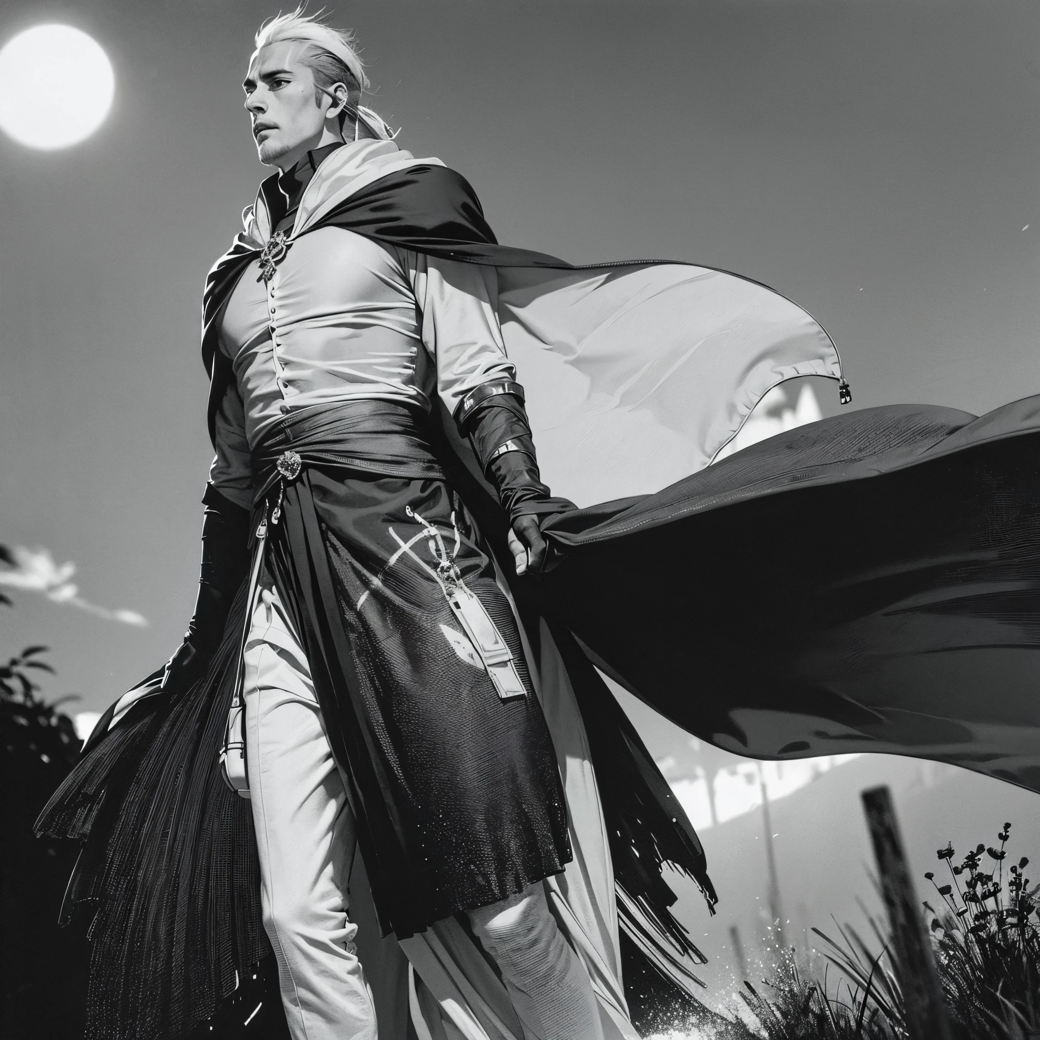 Imagen estilo manga,caballero de la noche
