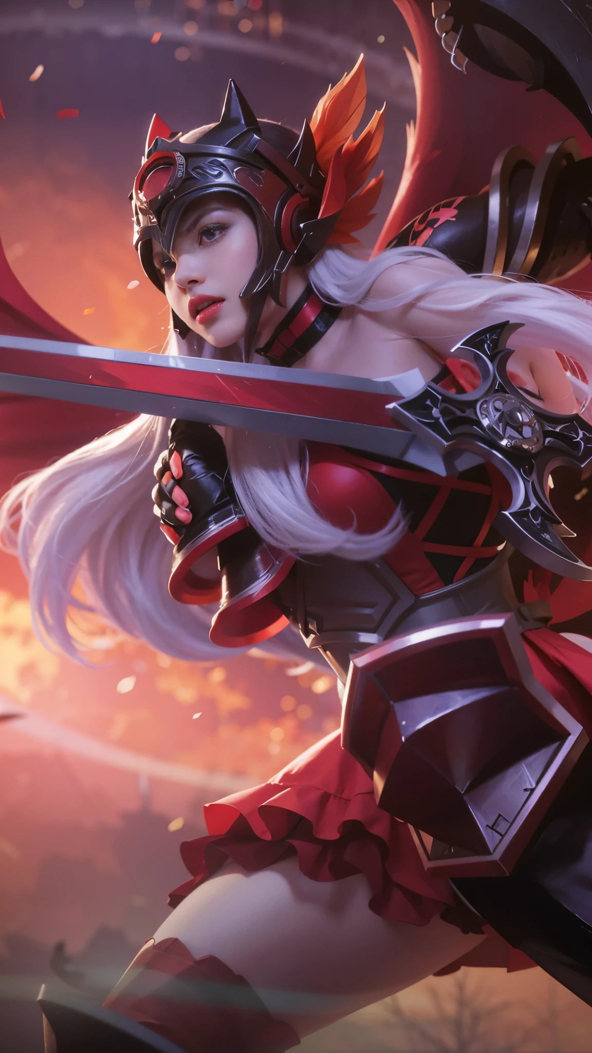 (female:1.2), 8k, ultra hd, ultra detailed texture, hyper realistic, masterpiece, detailed texture, detailed face, detailed skin, detailed lighting, (photorealistic:1.5), best quality, beautiful lighting, cinematic lighting, professional lighting, ultra highres, realistic, detailed hair, real hair, high quality, (realskin:1.5), extremely detailed, finely detail, ultra-detailed, 1girl, solo,white hair, war costume