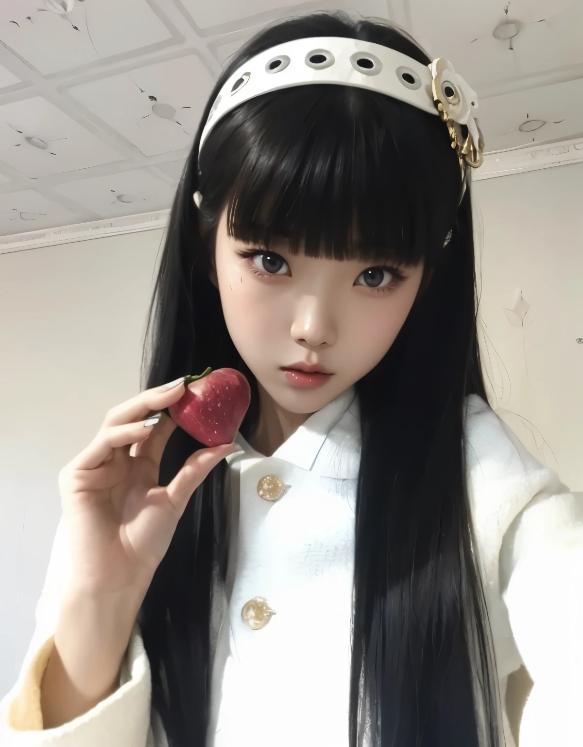 WONYOUNG de IVE cara, Foto realista, Ultra High Definition, 8k, grandes labios jugosos