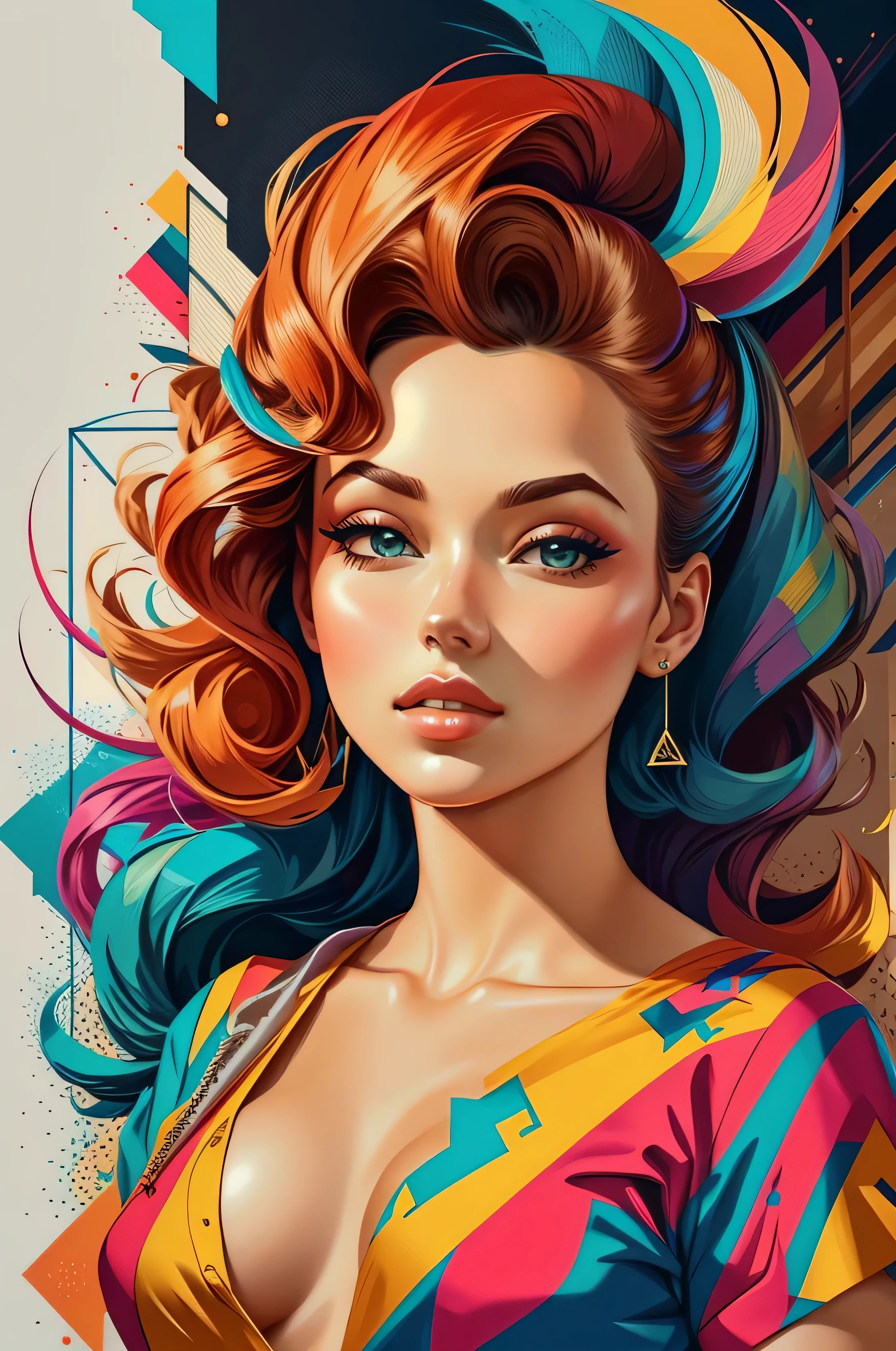 pin up, acolchoamento ,multidimensional geometric wall PORTRAIT, arte,
Yang08k, lindo, Colouring,
Primary works, qualidade superior, melhor qualidade, Arte Oficial, Beautiful and Aesthetic,