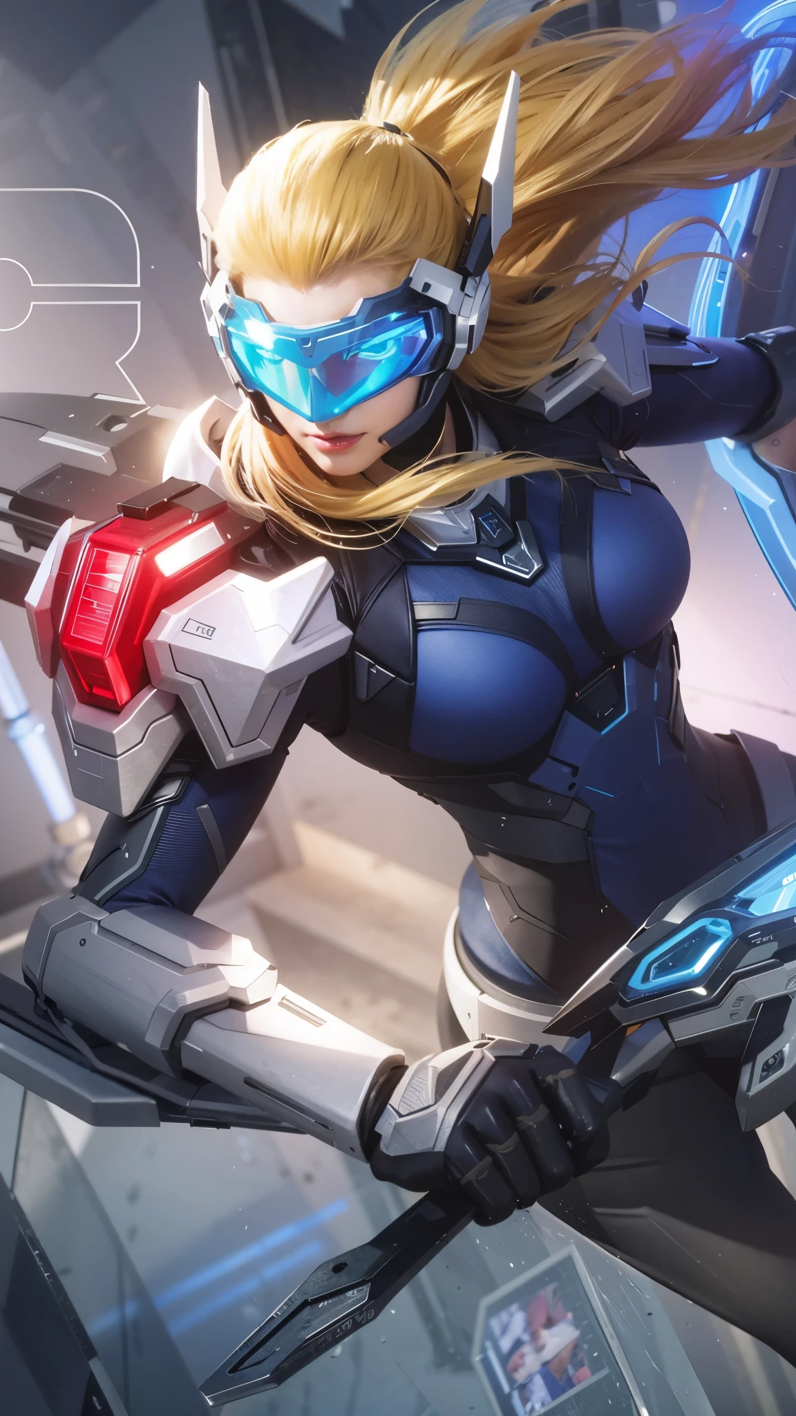 (female:1.2), 8k, ultra hd, ultra detailed texture, hyper realistic, masterpiece, detailed texture, detailed face, detailed skin, detailed lighting, (photorealistic:1.5), best quality, beautiful lighting, cinematic lighting, professional lighting, ultra highres, realistic, detailed hair, real hair, high quality, (realskin:1.5), extremely detailed, finely detail, ultra-detailed, 1girl, solo,yellow hair,future police costume,futuristic blue glasses