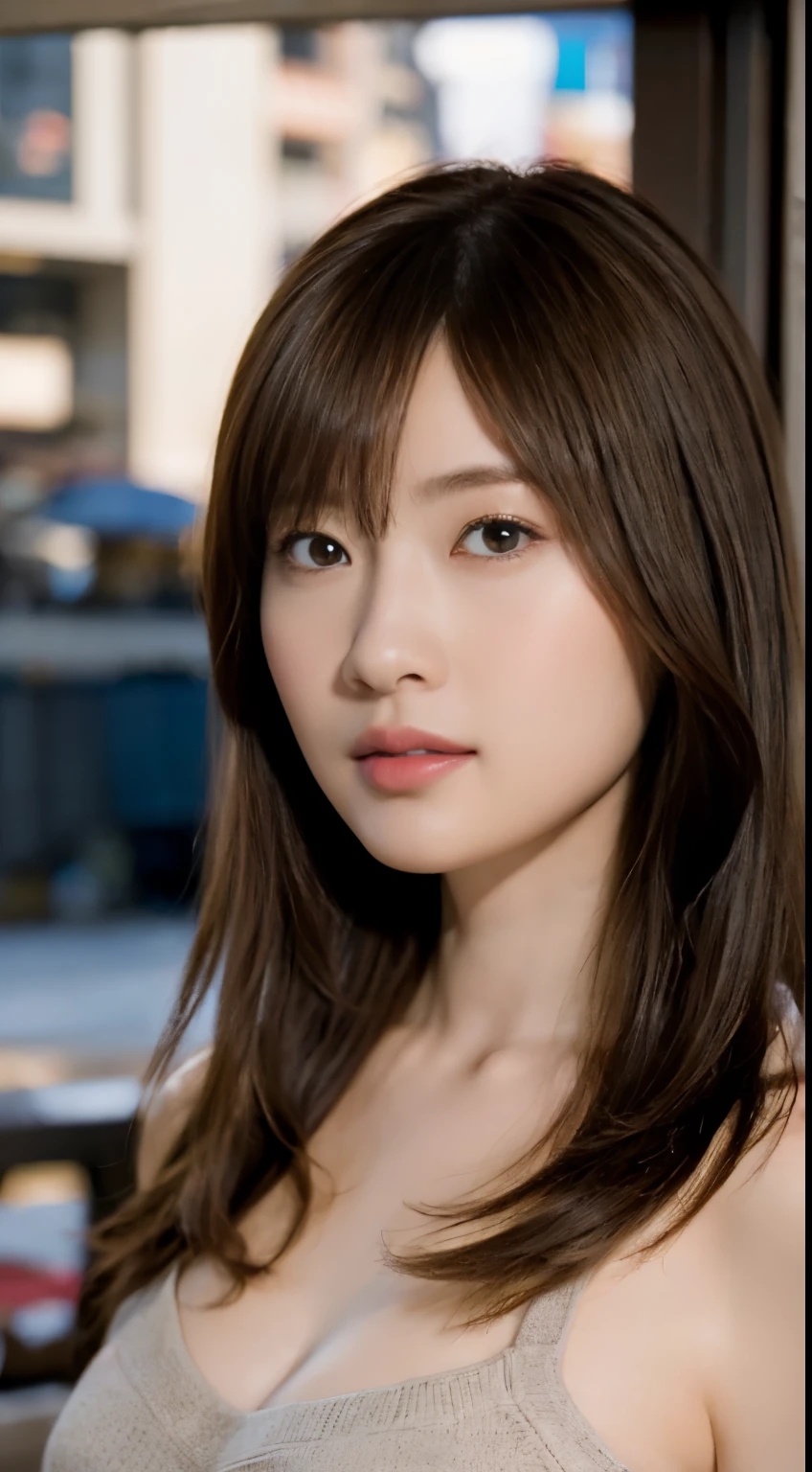 high quality, master piece, Super high resolution, (Photoreal: 1.4), RAW photography, 1 smiling girl, brunette colored hair, glowing skin, 1 Mechanical Girl, (Ultra realistic details)), sports late, global illumination, shadowing, Rendering with Octane, 8K, super sharp,The groove exposes the original skin