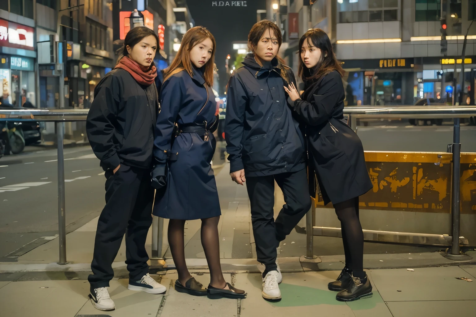 (Best quality, 8k, 32k, Masterpiece, UHD:1.2) "Transform the image into a depiction of Shibuya from Jujutsu Kaisen, showcasing an empty street devoid of people. Envision the iconic Shibuya district with its vibrant and bustling atmosphere, but now in a tranquil and eerie setting. Capture the essence of Shibuya's famous landmarks and streets, but devoid of human activity. Emphasize the architecture, street signs, and recognizable elements of Shibuya, but create an atmosphere of emptiness and stillness. Utilize subdued tones and shadows to convey the absence of people, leaving the streets and buildings hauntingly quiet, evoking a sense of mystery and solitude in the heart of the city."