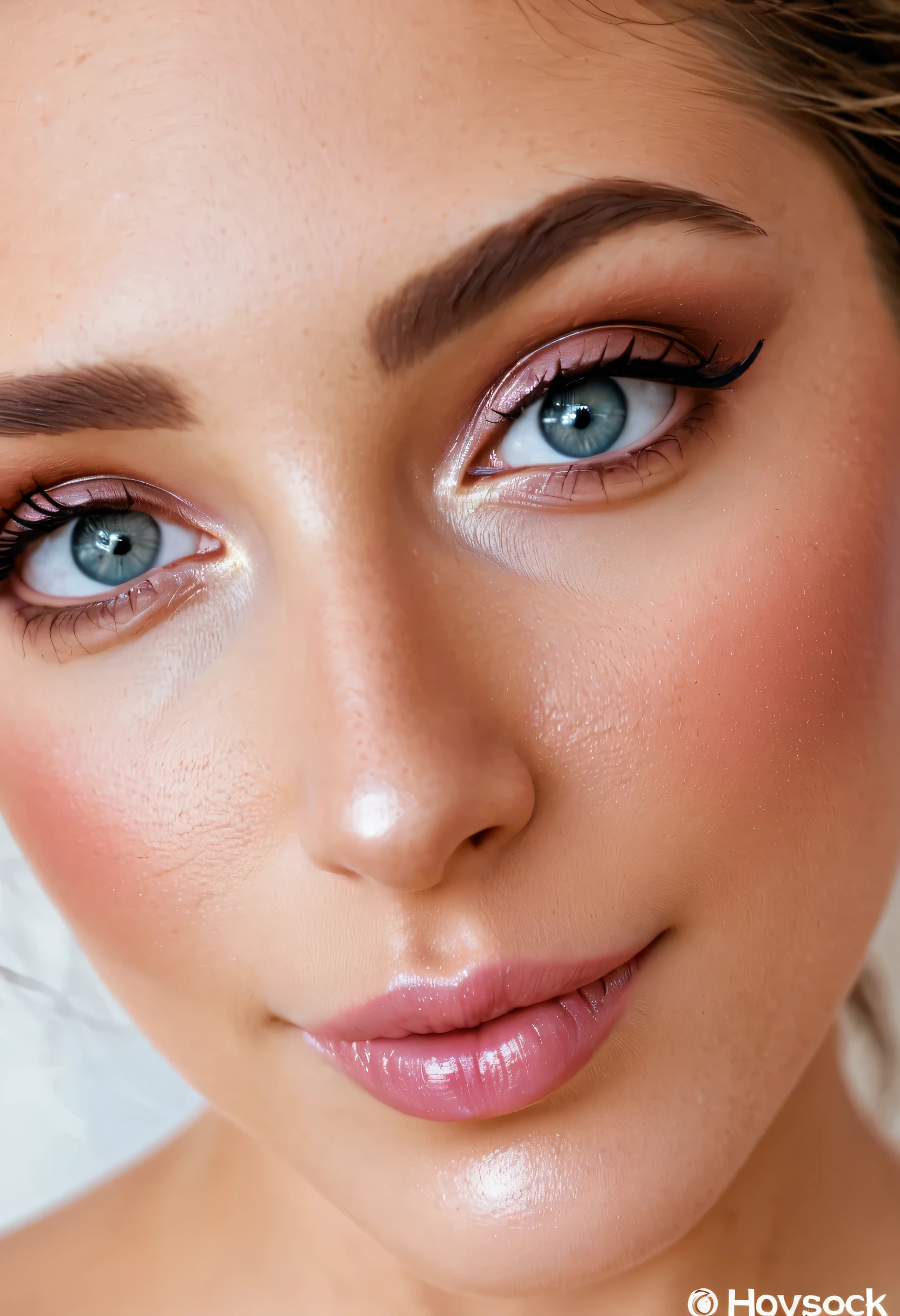 Meisterwerk, best quality, Meisterwerk, God-like quality, Gottgleiche Kunst, Sehr detailliertes Gesicht, sehr realistisch, Niedlich, young girl, smiling, Big eyes, lange Wimpern, mehrfarbiges Haar, mehrfarbige Augen, shiny skin, vollen Lippen, big lips, shiny skin, Blush, herrliche Aussicht, perfekte augen,