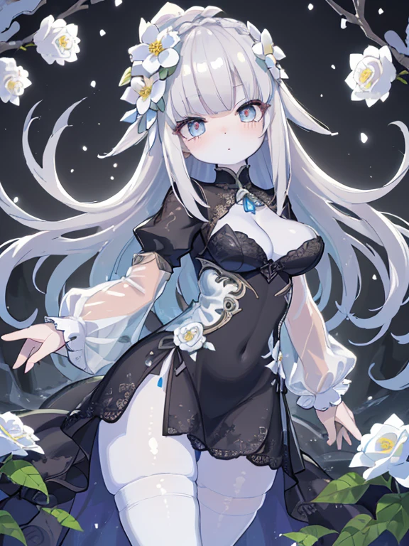 masterpiece, highest quality, Long Hair Girl, Alone in an endless flower field((See-through gorgeous sheer dress in black and purple)) ((infant))((((nsfw))))((((5 years old)))(((infant)))((Lolita))((naked)) (Very long hair))((Blunt bangs))((Bitch))((tsurime))((Big eyes))((Skinny body))((expensive))(Pale skin))((Botanical Prints))((infant))((Showing nipples under shirt))((Showing her crotch under her skirt))(Pale skin))((Botanical Prints))