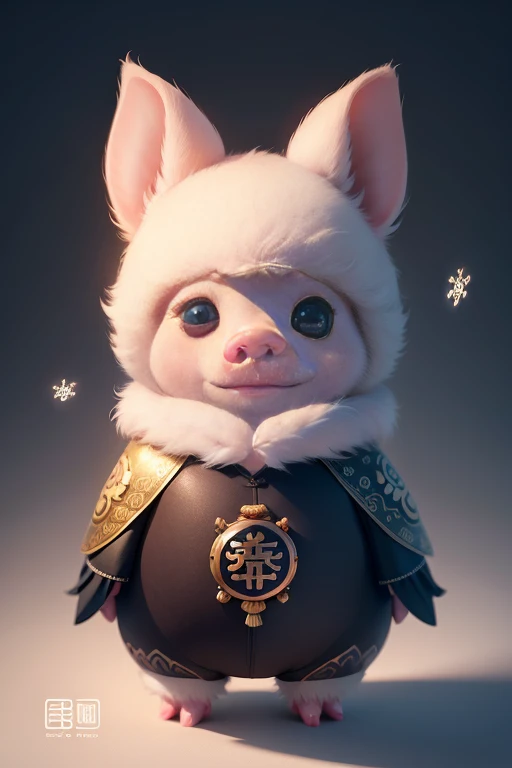 A cute anthropomorphic baby pig, digital art, furry fur, bright eyes, Xi (Chinese character), snowflakes... 2, trendy art gallery, 16K Ghibli style, Pixar style, ultra-quality, octagon rendering, beautiful lighting, - quality 2-upbeta-Chaos 10.