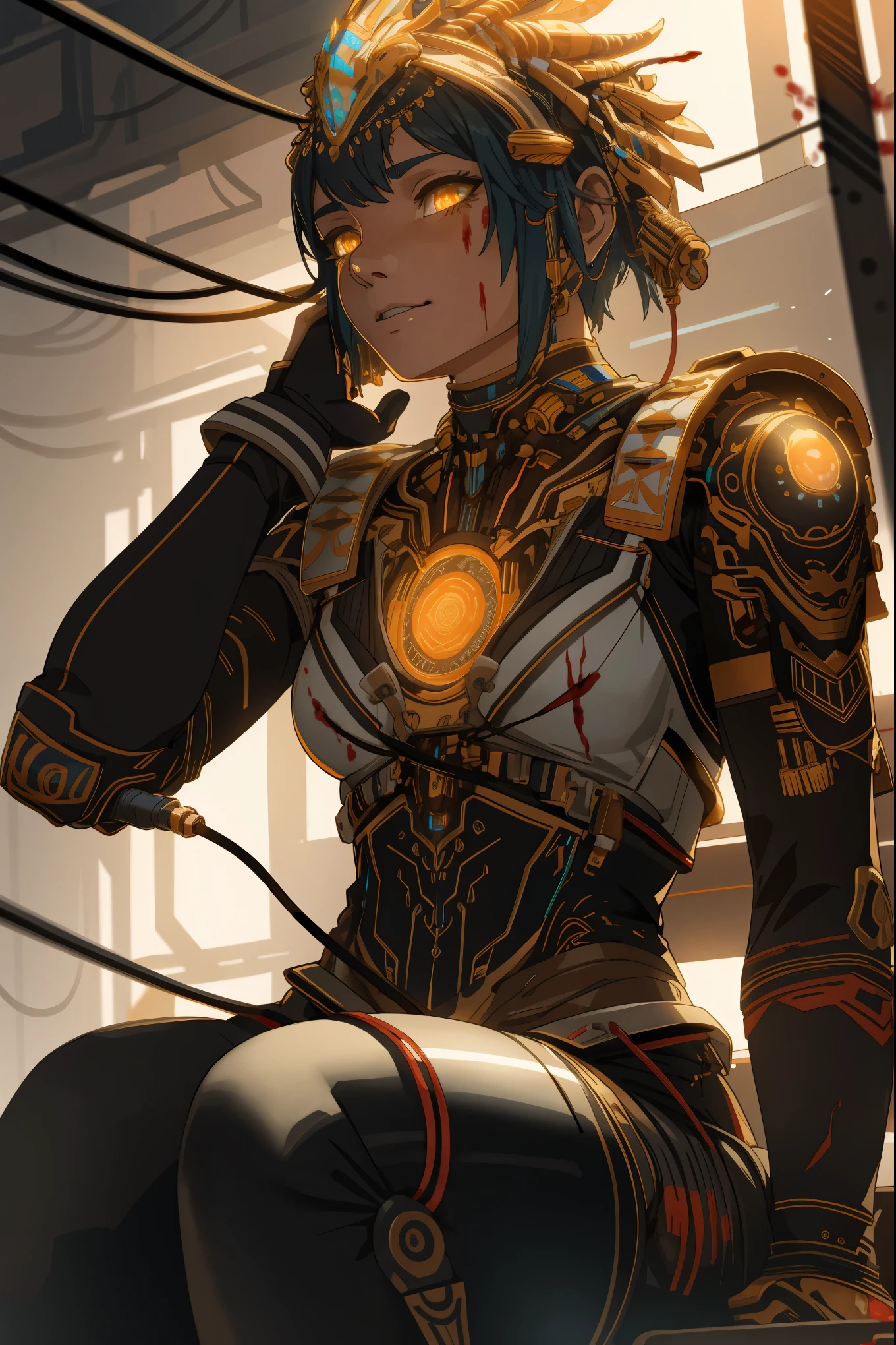 ((gothic vampire piloting in gothic spacecraft)), ((((retro) anime))), (from below), ((120 fov)), ((((gothic)) control panels)), ((mature)), (((gothic))), iridescent bodysuit, ((lace accessories)), ((pilot seat)), ((((lying back)) pose)), ((elegant)), (((serious tone))), ((cockpit top control panel)), intricate control panel details, (close-up), 1990s (style), masterpiece, [blushing], [sweat], ((claustrophobic)), sparkles, best quality, screens, ((pilot helmet)), (((hands on controls))), night, colorful cockpit lights