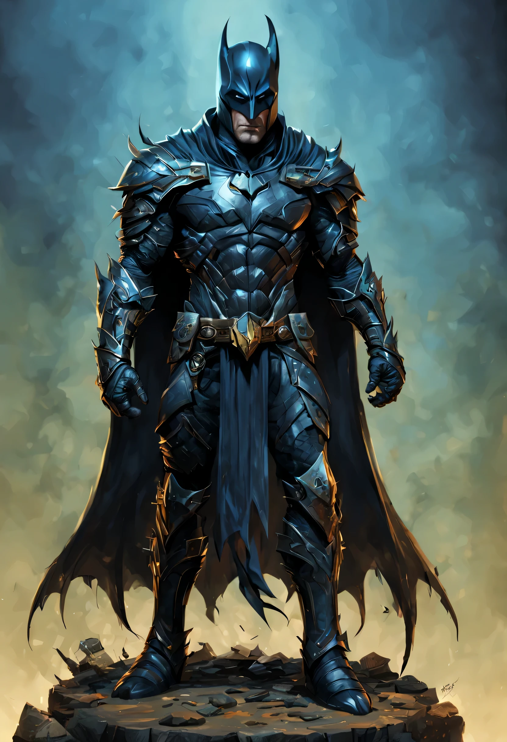 Batman, d & d, fantasy, full body, highly detailed, full body shot, digital painting, trending on artstation, concept