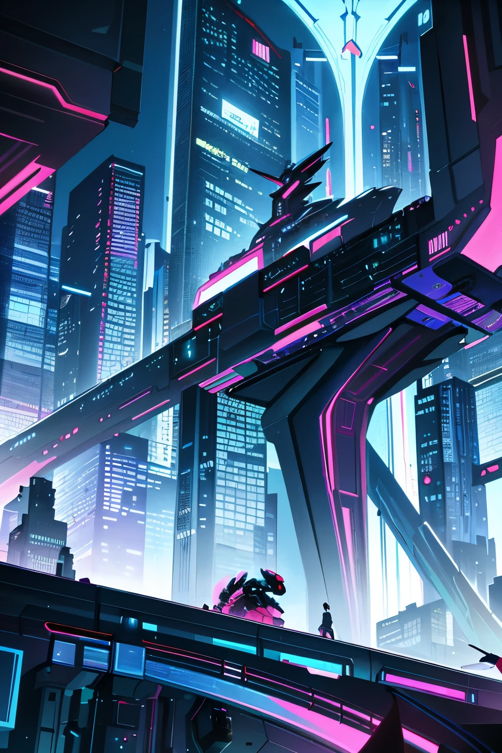Futuristic cityscapes with colorful all-glass outlined towering skyscrapers with lightning, flying vehicle. High-resolution OLED GUI interfaces in the building, The windows are filled with transparent data visualization infographics that show it all, Egyptian fantasy arts, Egyptian statue, (Egyptian hieroglyphics). Colors are saturated and vibrant. At night, (1girl, solo, alone), photorealistic, large-breast slim:0.6 body, oval:0.5 face, cleavage:1.1, very low angle view of pleated miniskirt, deep-v, (upskirt), glove, (Matrix style black micro sunglasses), (aiming viewer with a short gun), dynamic running pose, (half-body thigh level close-up shot), cinematic lighting, ray tracing, motion blur background.