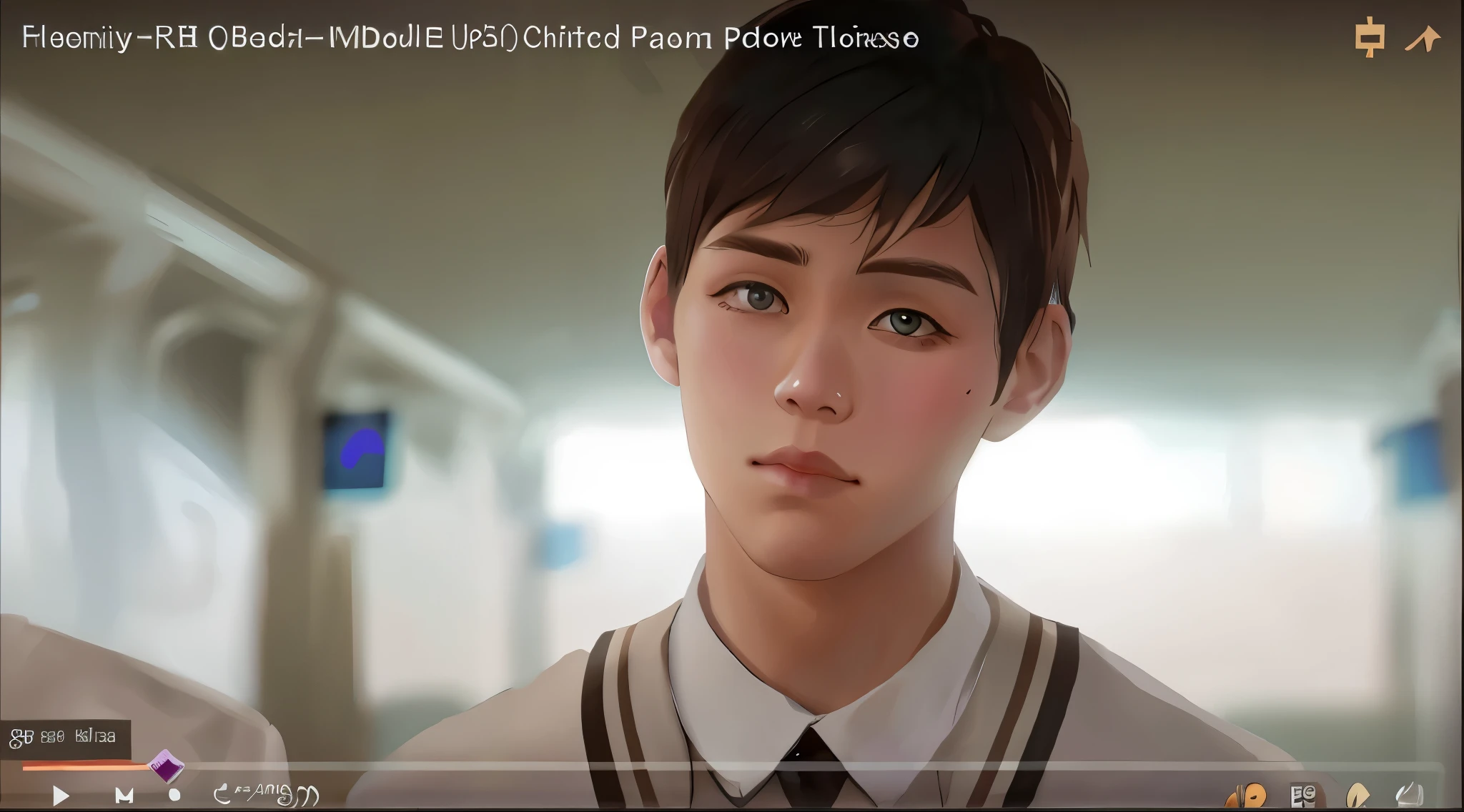 hermoso joven con cabello plateado y ojos grises