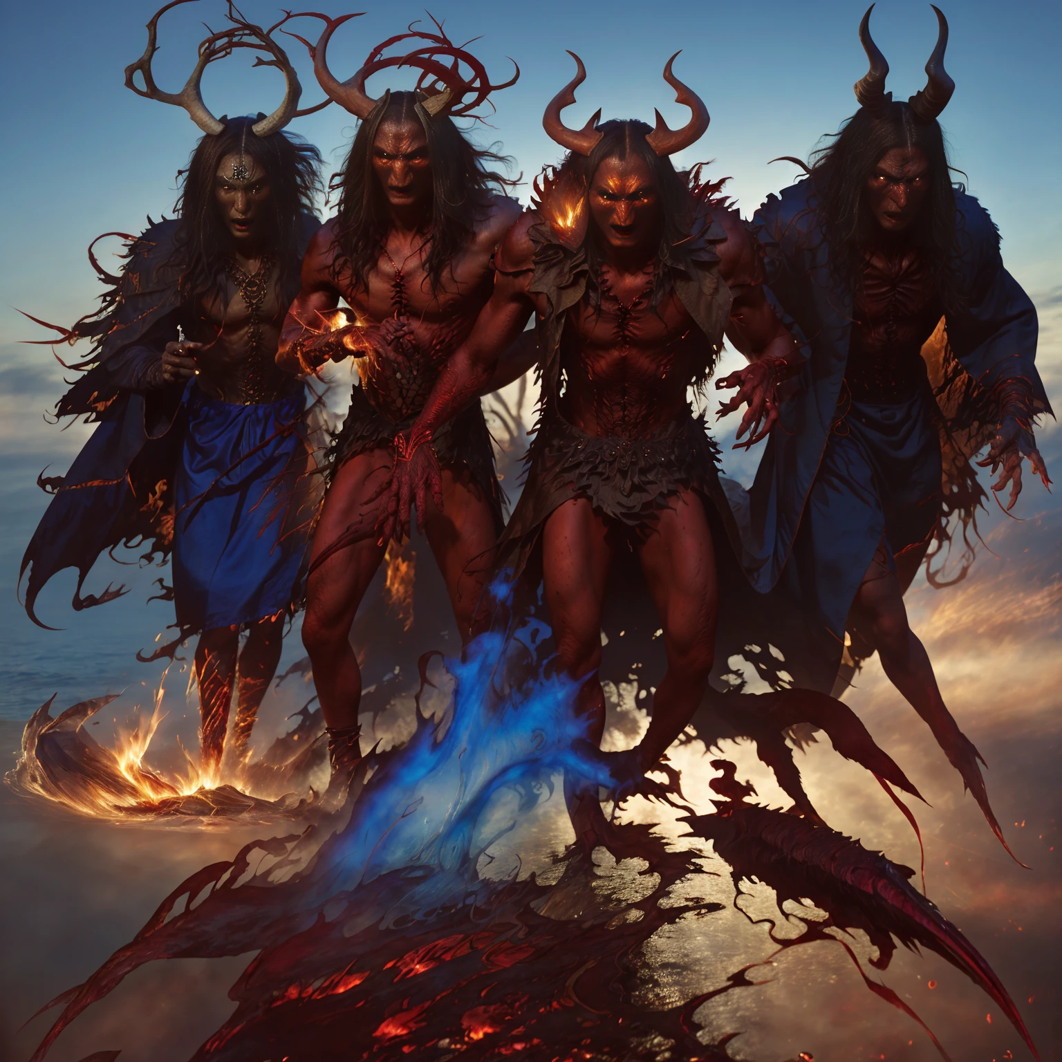 Indigo and crimson highlights | Lewd | exposed | bacchanal "| Torn latex | bandages stained with crimson | Red skin | Alluring | androgynous succubus | horns and tail | huge chest | red skin covered in scars shaped like smoldering runes | Demonic pyromancer in a frozen wasteland. Kimmo Lemetti | Yoshitaka Amano | Ayami Kojima | yasushi nirasawa | Oliver ledroit | Zdzislaw Beksinski, | Jason de Graaf | Richard a kirk | Vitaly S. Alexius | Adam Hughes | J Scott Campbell | Milo manara | Apollonia Saintclair | Michael manning | Yoshitaka Amano | Ayami Kojima | Olivia de berardinis | yasushi nirasawa | Oliver ledroit | Frank Frazetta | Zdzislaw Beksinski, | Jason de Graaf | Richard a kirk | Artgerm | Karol Bak, | Greg and Tim Hildebrandt, | Mark Brooks, | Adrian Ghenie | Gerhard Richter | Takato Yamamoto | Julie Bell | Boris Vallejo"