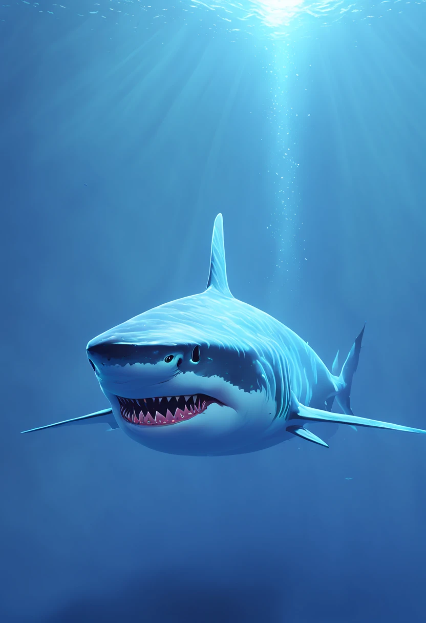 a shark, Ethereal, by Alena Aenami, best quality, masterpiece, 8k