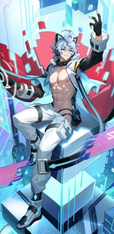 abdominal muscles，Juvenile body type，upper body without clothing