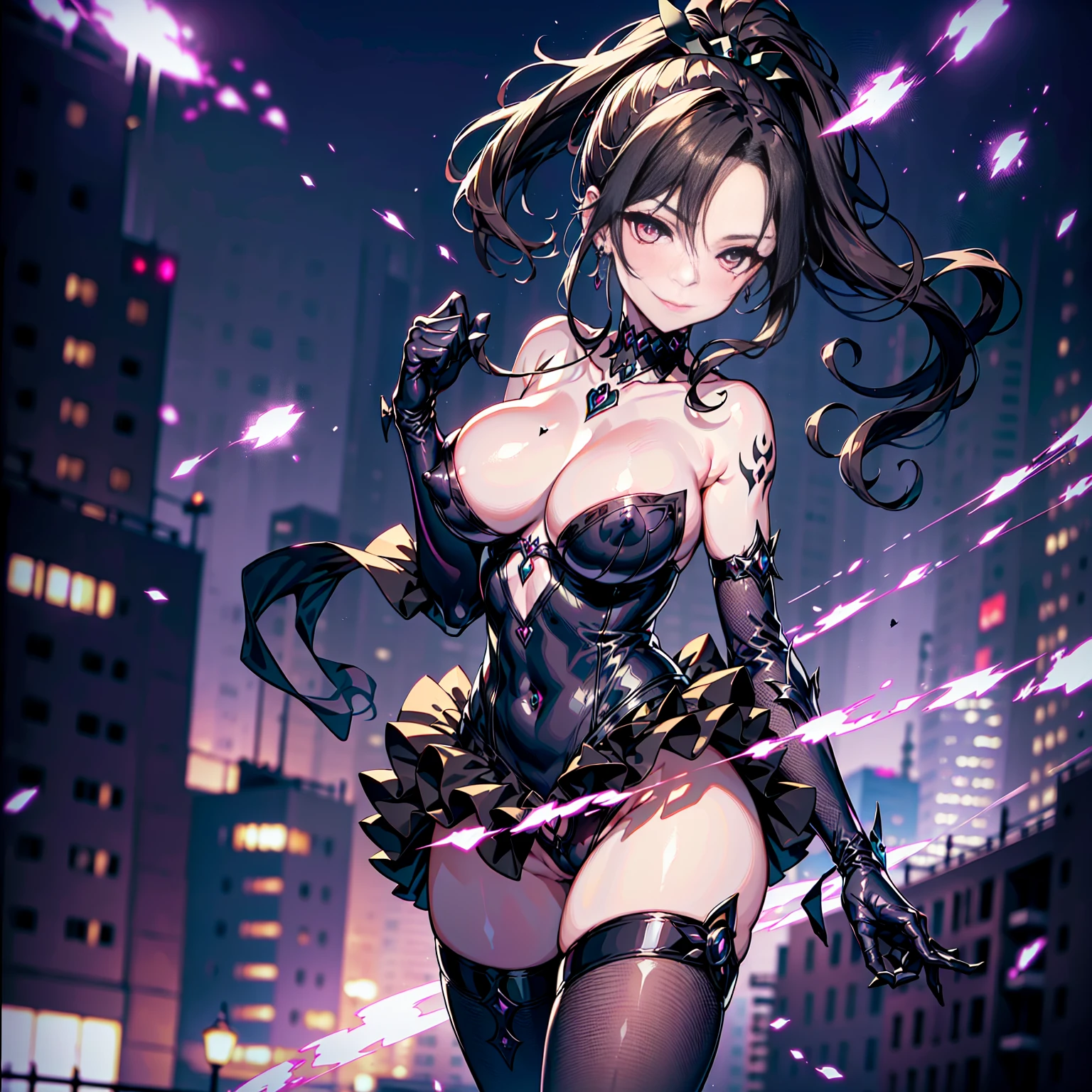 {nsfw dark Makoto Kino:1.1}, beautiful detailed eyes, ultra detailed, corruption, evil fall, pubic tattoo, dark aura, full body
1girl, full body,(evil Makoto Kino:1.1)++++++,((1girl, solo female, solo, solo focus)+, 1girl, solo female, mature female, standing, full body, evil, dark persona, bad end, contrapposto, villain, dark heroine,
lips, eyelashes, pubic hair, innie, evil grin, evil smile, sadistic, erotic lips, seductive evil red eyes, provocative expression, big breasts, erect nipples visible through clothing, piercing, erect nipples visible through clothing, collarbone, Brown hair, evil eyes, ponytail hair, beautiful detailed evil green eyes,
between labia, fingerless_gloves, corrupted magical girl costume, frill, evil smile, panties,
(slutty dark magical girl clothes ), indifference,(beautiful detailed background), (tokyo city skyline:1), (rooftop:1),best quality, (beautiful lighting:1),