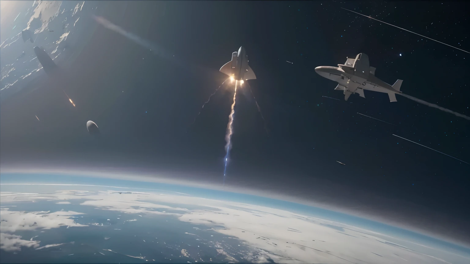 spaceship flying over the earth with a rocket in the sky, spacex starship rocket launch, space ship in space, space tourism, spaceship in space, detailed crash space ship, spacex, launching to space, nasa space tourism, space ship in the background