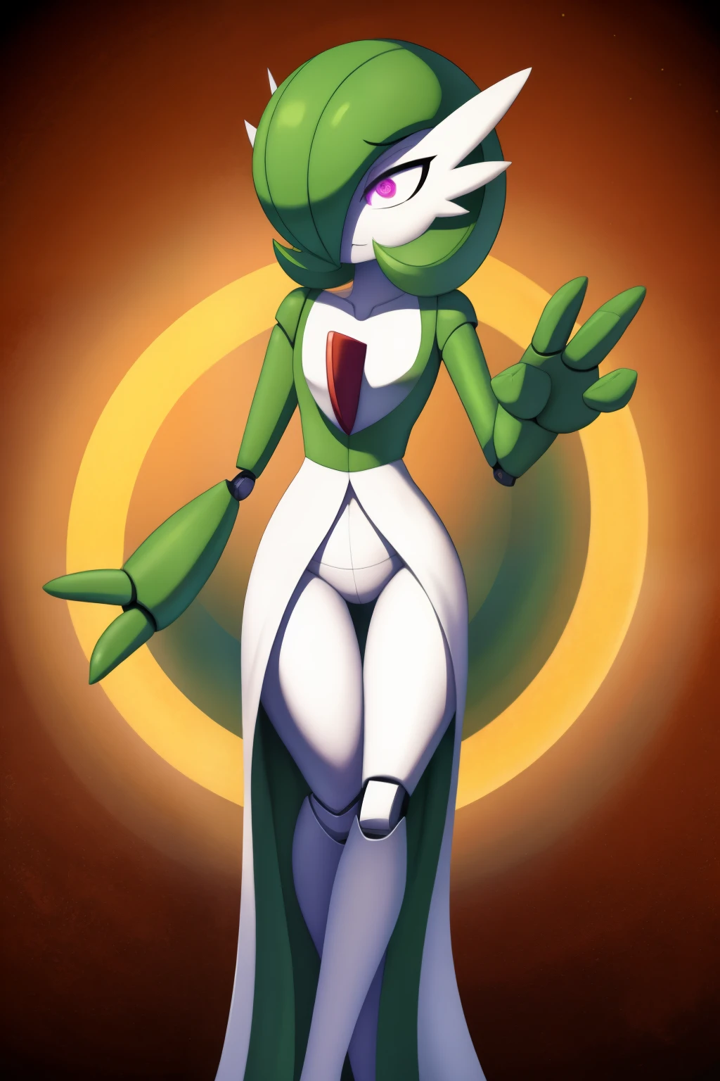 Gardevoir, empty eyes, spiral eyes, enchanted, entranced, hypnotized, robot joints