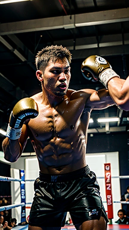(original) , (very detailed wallpaper) , (best quality) , (masterpiece) , photographic reality, realistic, very detailed illustrations, (2 guys) , Indonesians, (serious faces) , perfect detail, (best lighting) , (super complex details) ,
(amateur boxing guys) , (aggressive punching to each other) , using head protectors, sweat, heavy breathing, (oppressive attack) , (boxing ring) , athletic shorts, perfect detail, boxing gloves on, perfect limbs, impact, (shiny skin) , abs, muscles, waistline,boxing shorts, boxing fight, (super detailed CG: 1.2) , (8K: 1.2) , realistic, octane rendering