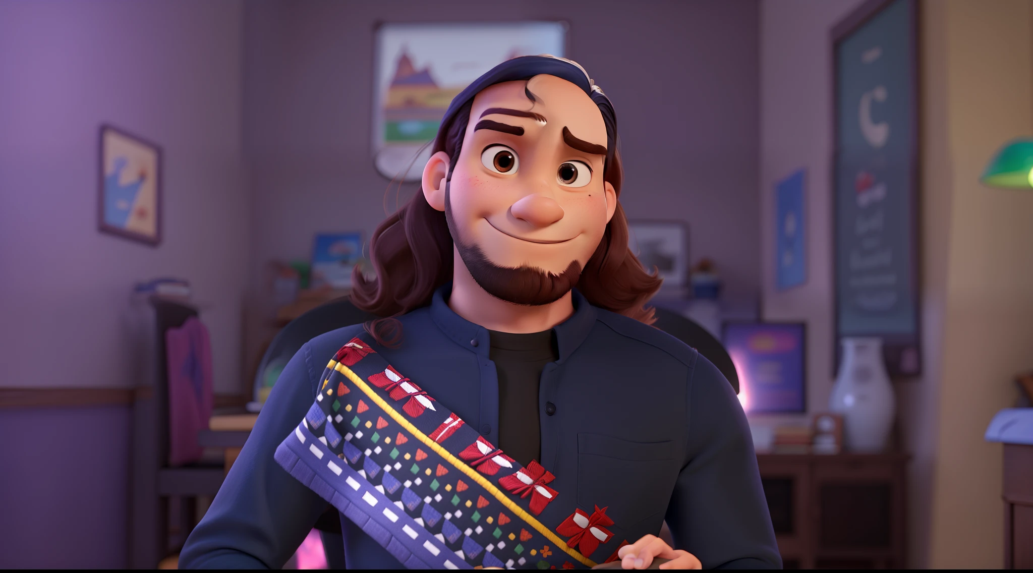 Um homem estilo disney pixar, alta qualidade, melhor qualidade