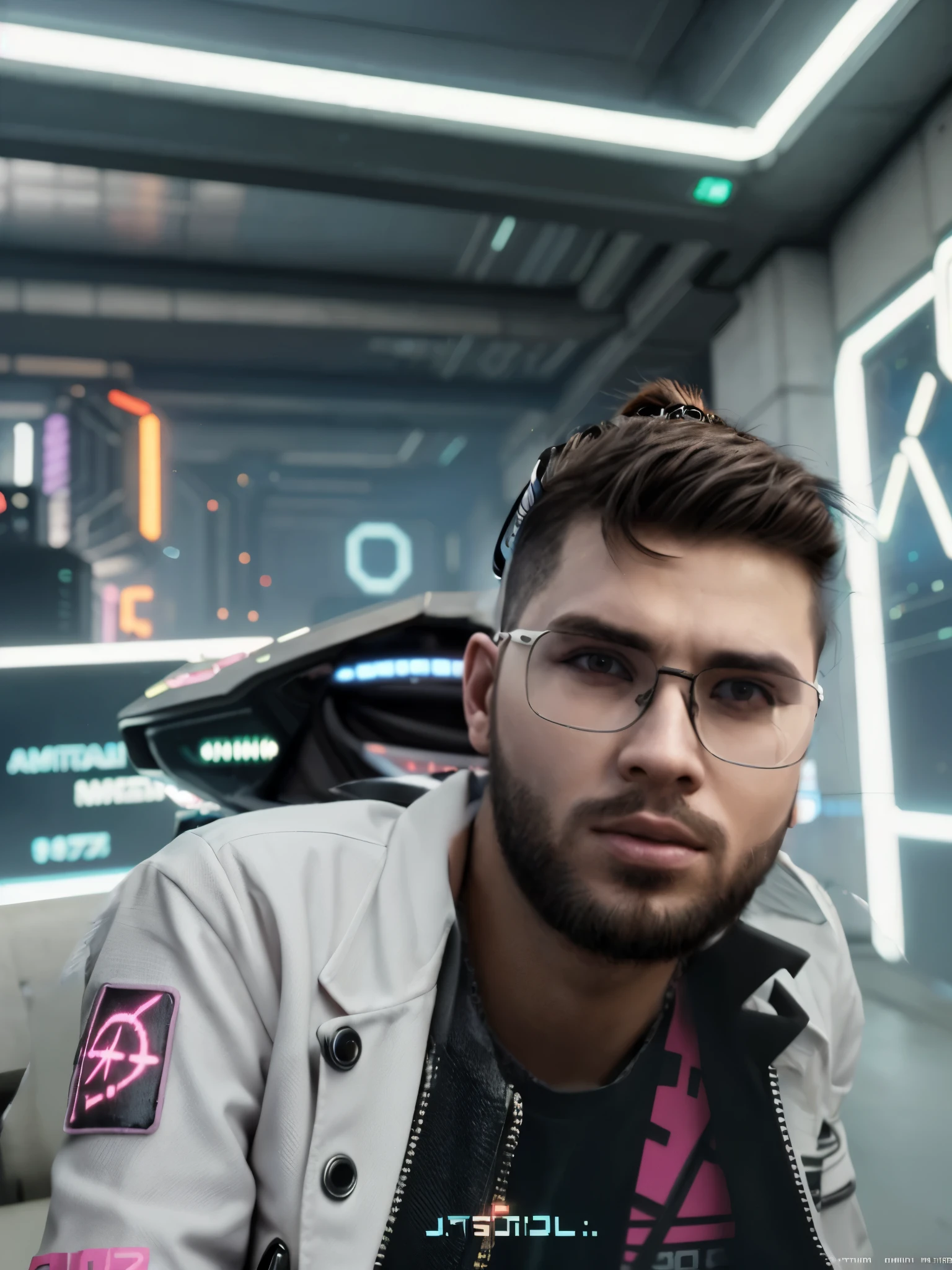 jaketa futuristica estilo cyberpunk 2077 imagem de alta qualidade