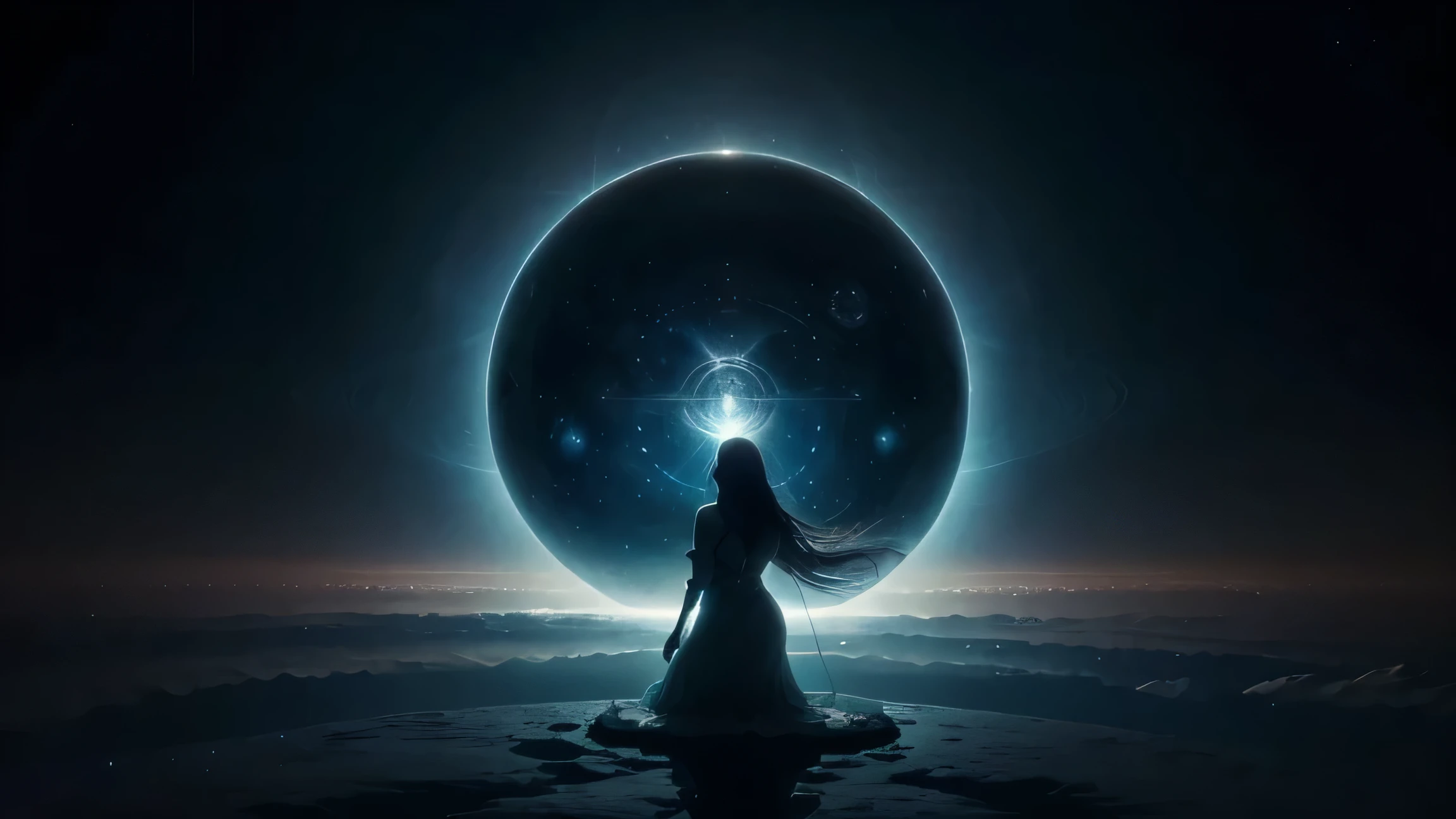 (melhor qualidade,4k,8k,high resolution,obra de arte:1.2),ultra-detalhado,(realista,photorealista,photo-realista:1.37),planeta terra no centro do universo, spirits of light entering planet Earth, cinematographic, stars and planets make up the universe, numerous lights that resemble alien ships, ethereal atmosphere, cores vibrantes, Beleza de outro mundo, mysterious presence, energia sobrenatural, corpos celestiais, cosmic wonders, detalhes intrincados, efeitos visuais hipnotizantes, majestic planetary movements, Transcendent enlightenment, viagem interestelar, entidades celestes, grandeza do cosmos, atmosfera surreal, Brilho Celestial, ethereal glow, profundidade profunda, mesmerizing corpos celestiais, infinite space, ambiente sereno e tranquilo, Mythical Presence, cosmic forces, harmonious balance, cosmic harmony, encantando seres celestiais, transcendent exploration of the universe, cinematographic composition, celestial orchestration, cosmic spectacle, sublime visual experience
