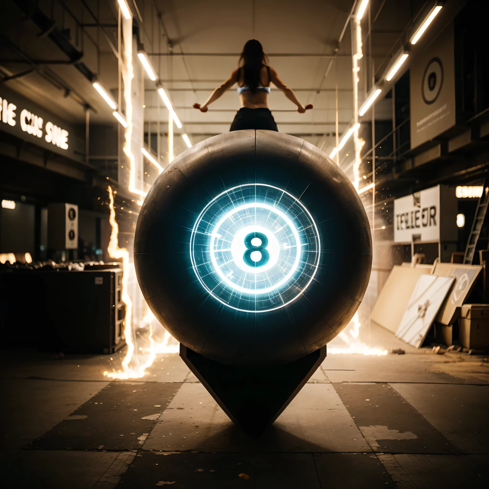 Generate images that highlight the number 8 symbol in various creative ways.. Explore artistic representations that evoke power., success and balance