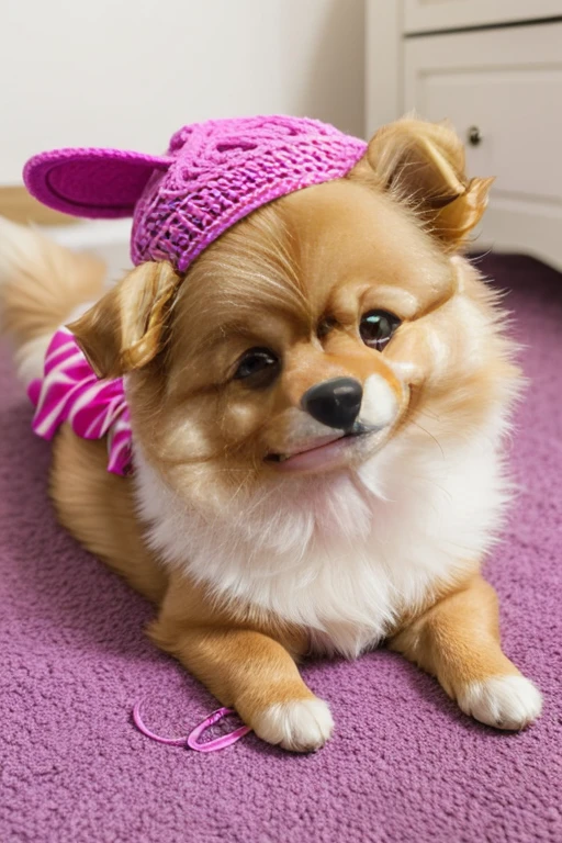 Pomeranian dog, yorkshíre Terrier, Maltese, fofos posando para uma foto usando roupas fofas, luxurious hat, ties, bandanas, vestido, Cores fofas, children's clothing colors for dogs.