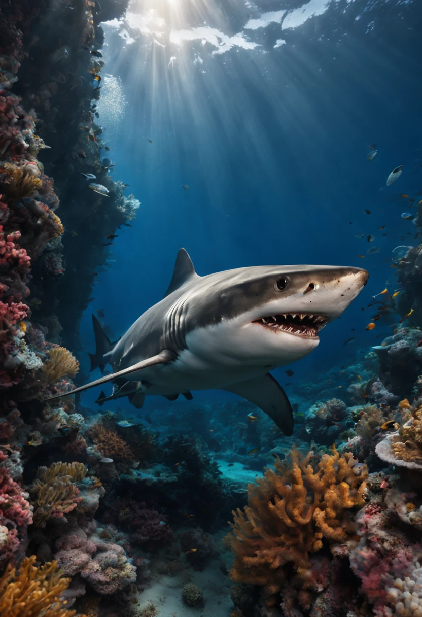 (best quality,4k,8k,highres,masterpiece:1.2),ultra-detailed,(realistic,photorealistic,photo-realistic:1.37),lego shark,impressive,brilliant,playful,striking colors,detailed blocks,shark built with lego pieces,dynamic composition,three-dimensional effect,vivid textures,breathtaking,impressive LEGO masterpiece,artistic,meticulous workmanship,lego sculpture,attention to detail,perfectly constructed,mesmerizing,awe-inspiring,realistic lego shark,detailed teeth,and fins,playful expression,impressive craftsmanship,well-crafted,shark image in lego,alive with color,impressive scale,covered in lego blocks,attention-grabbing,eye-catching,accurate representation,awe-inspiring lego creation,hours of dedication,expertly assembled,fully articulated,impressive lego shark model,creative masterpiece,lego artwork,enchanting lego sculpture,impressive lego design,meticulously constructed,amazing lego creation,impressive lego shark artwork,amazing attention to detail,vibrant lego brick colors