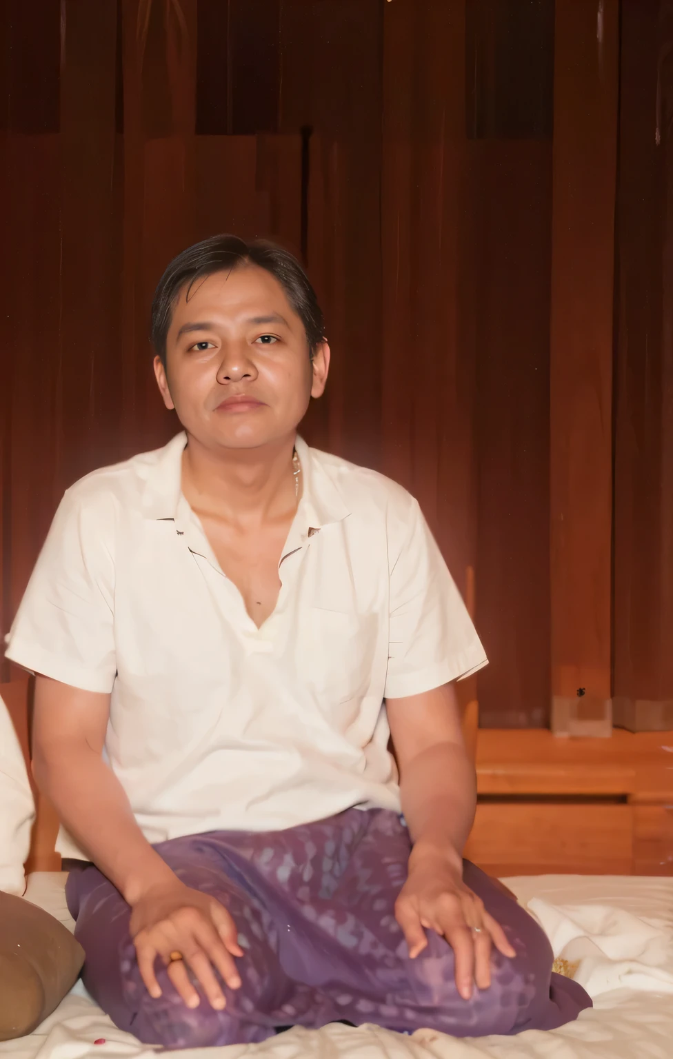 There was a man sitting on the bed with a purple blanket.., My name is Chandra., A photograph of a woman, Thawan Duchanee, Portrait image, Nattawut Baiphothiwong, Portrait image, Portrait, Portrait, Inspiration from Ruth Jane, Portrait 3 5 มม., Portrait 6 0 years - old woman