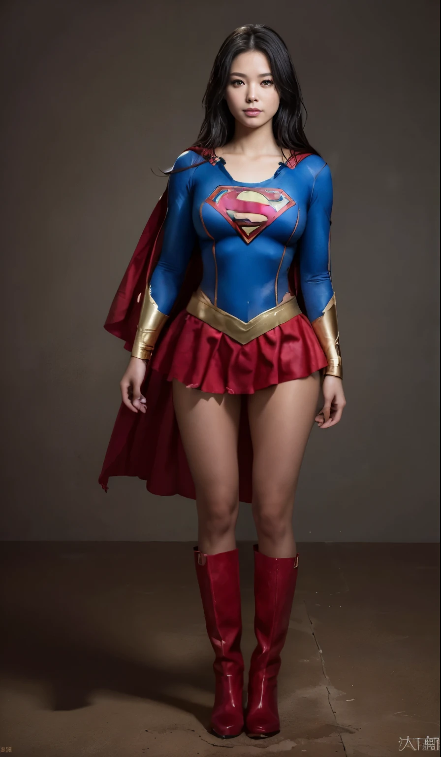 no background、(((Wear black tights on your beautiful legs.torn、Tattered、being destroyed)))、(((stretch your legs、tall、Legally express the beauty of your smile)))、((((Get the most out of your original images)))、(((supergirl costume、torn、Tattered、being destroyed)))、(((beautiful hair)))、(((I'm in pain)))、(((Legs must be worn with black tights)))、(((must wear red boots、being destroyed)))、((Highest image quality、8K))、((highest quality、8K、masterpiece:1.3))、(((keep background )))、clear focus:1.2、beautiful woman with perfect figure:1.4、Full of scars、bloody、full of blood、slender abs:1.2、wet body:1.5、Highly detailed face and skin texture、8K